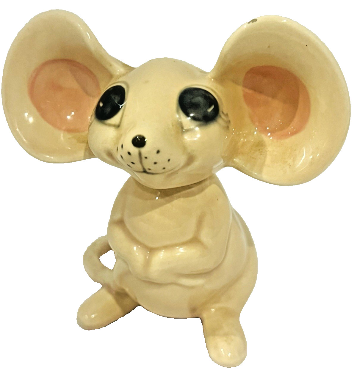 Vintage NP Canada Big Eared Mouse Ceramic Figurine Northern Pottery Peter Gjoni