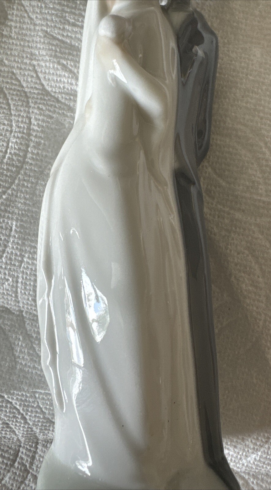Vintage Lladro Nao Bridal Couple Just Married Wedding Cake Topper Bride Groom
