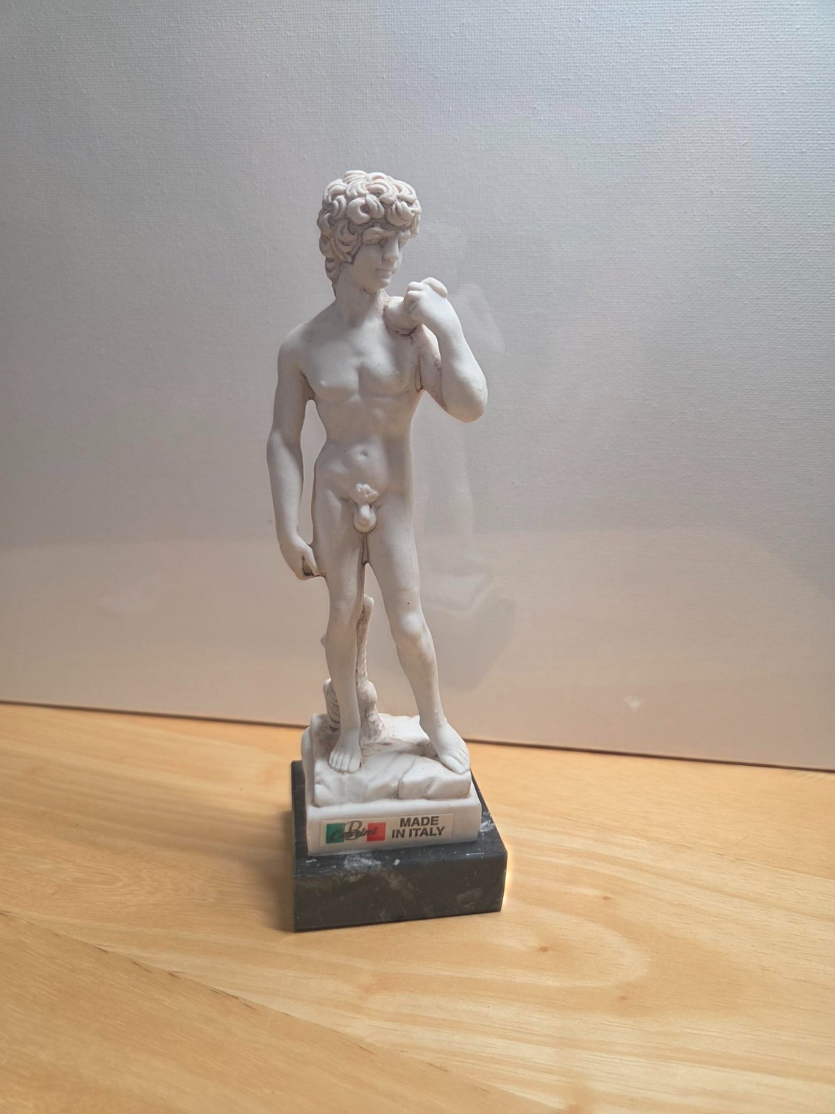 Vtg Sculpture Michelangelo’s David 7” Resin Made In Italy Souvenir