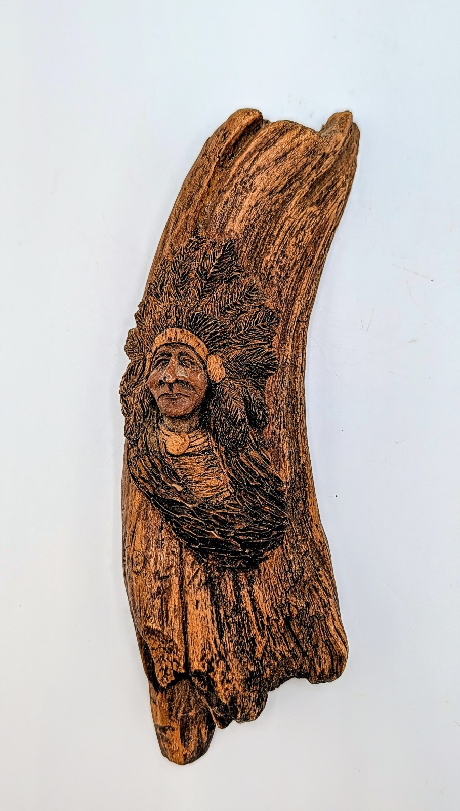 Dave Maggard 1989 Timber Mountain Design Wood Carving Native American Wall Art