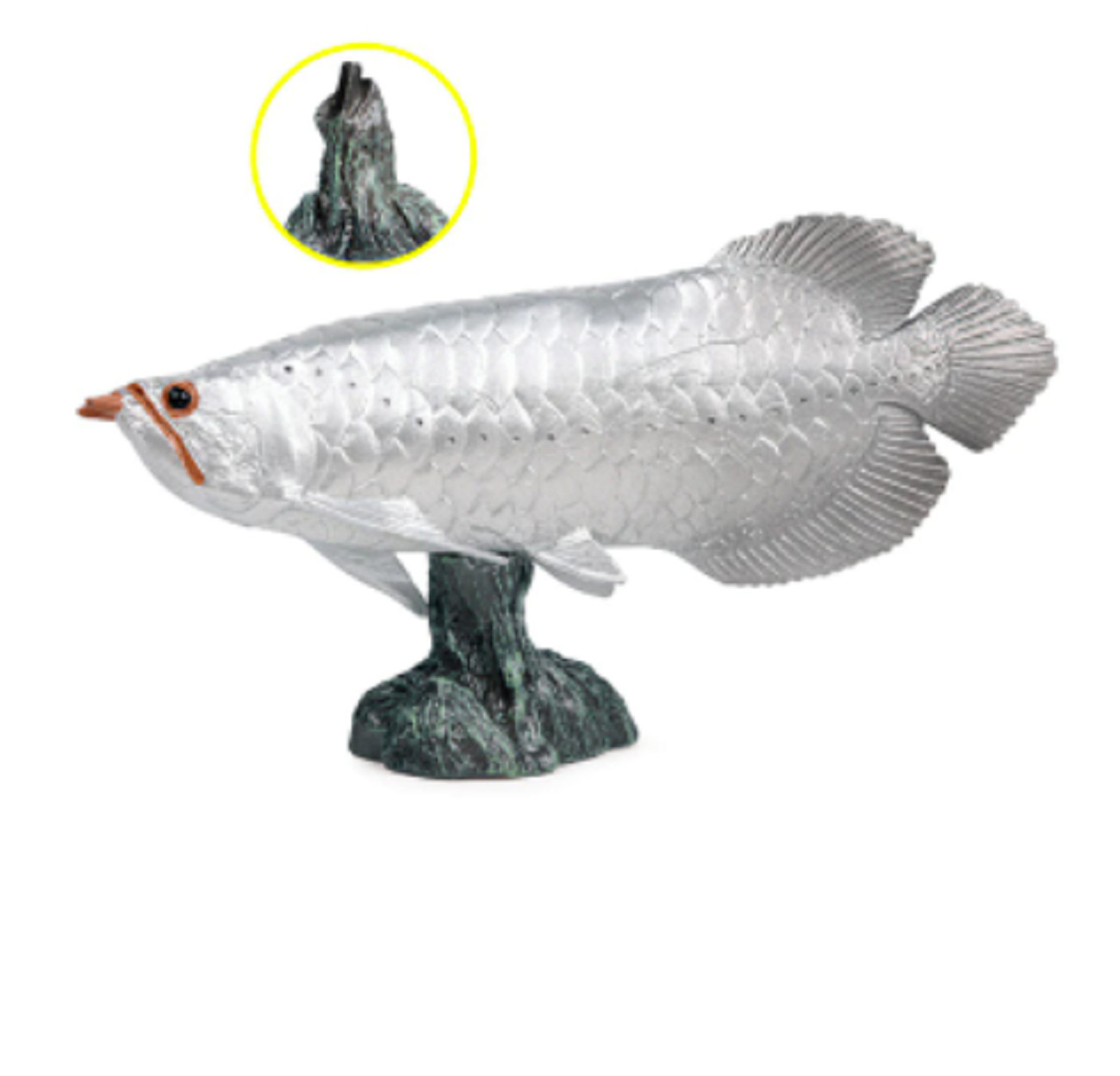 16cm Sliver Arowana Fish PVC Toy Ocean Sea Animal Figure Kids Gift