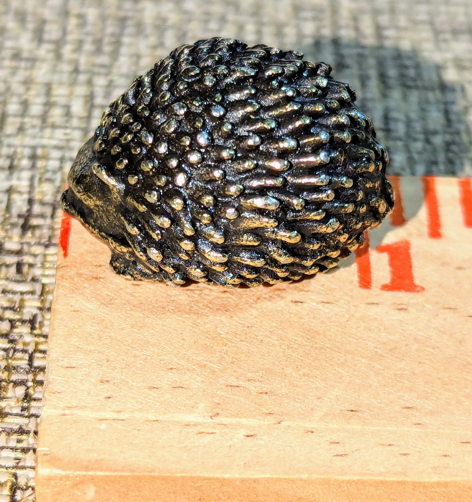 🦔💕CUTE Brass Hedgehog Animal Pet Figurine Small Statue Home Decor Trinket Gift
