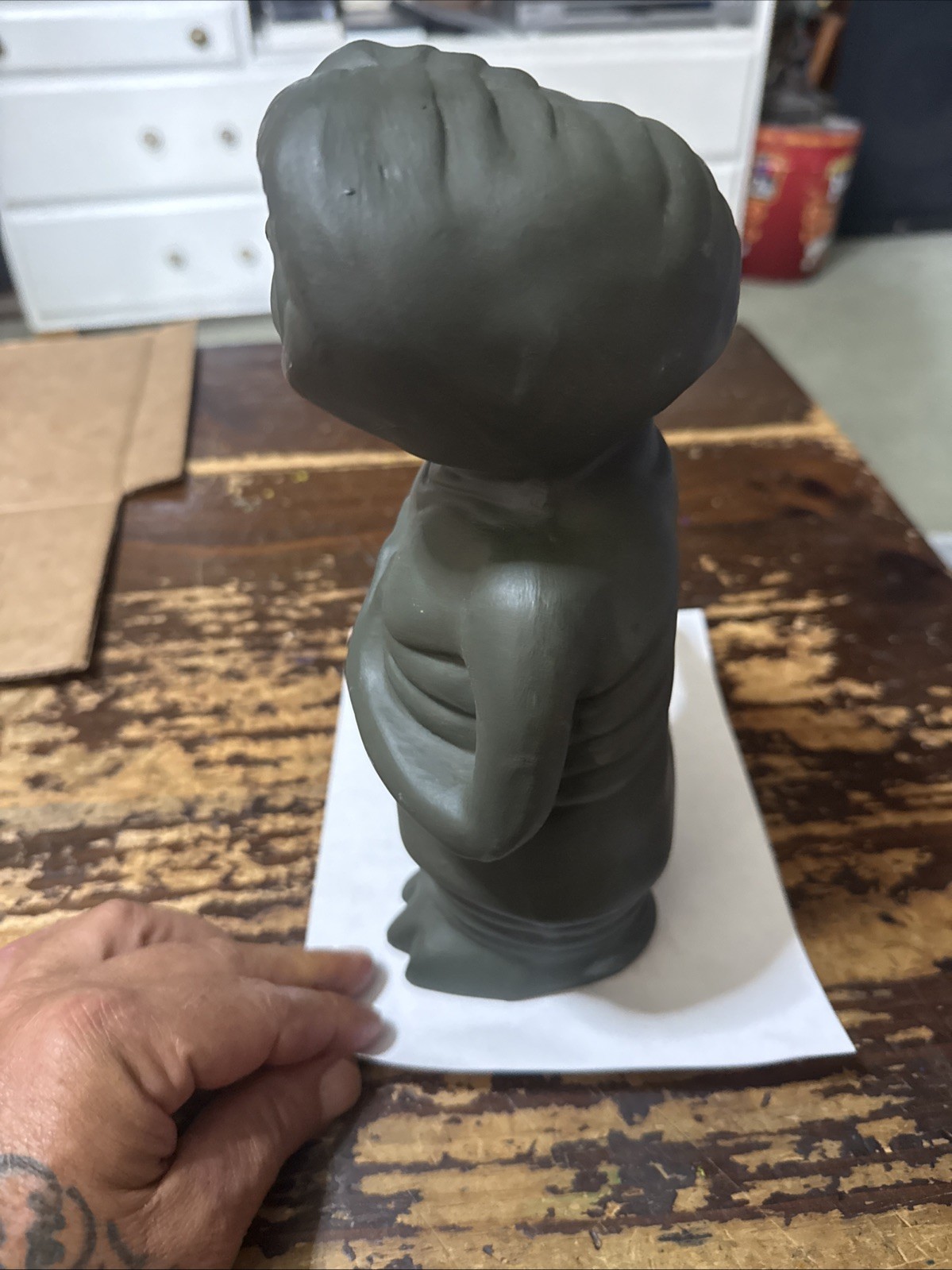 1980s Rare Vintage Ceramic 9.5” ET Figure Statue Extra Terrestrial Phone Home