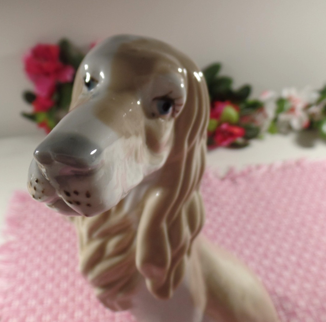 Vintage Lladro? English Springer Spaniel Figurine Spain Glossy 10 1/2″