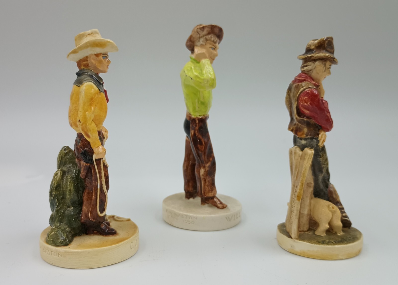Sebastian Miniature Collection Cowboy Lot Will Rogers CowHands Prescott W Baston