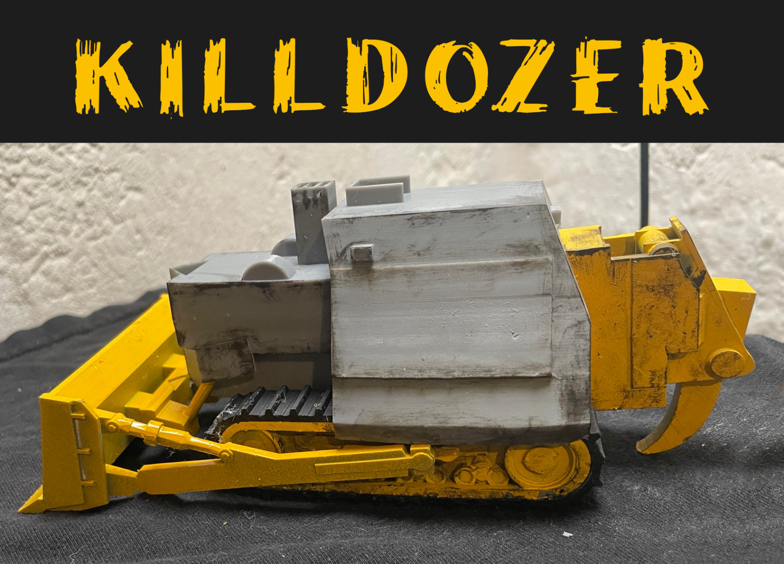 Hand Painted Killdozer 7″ Length Resin Model