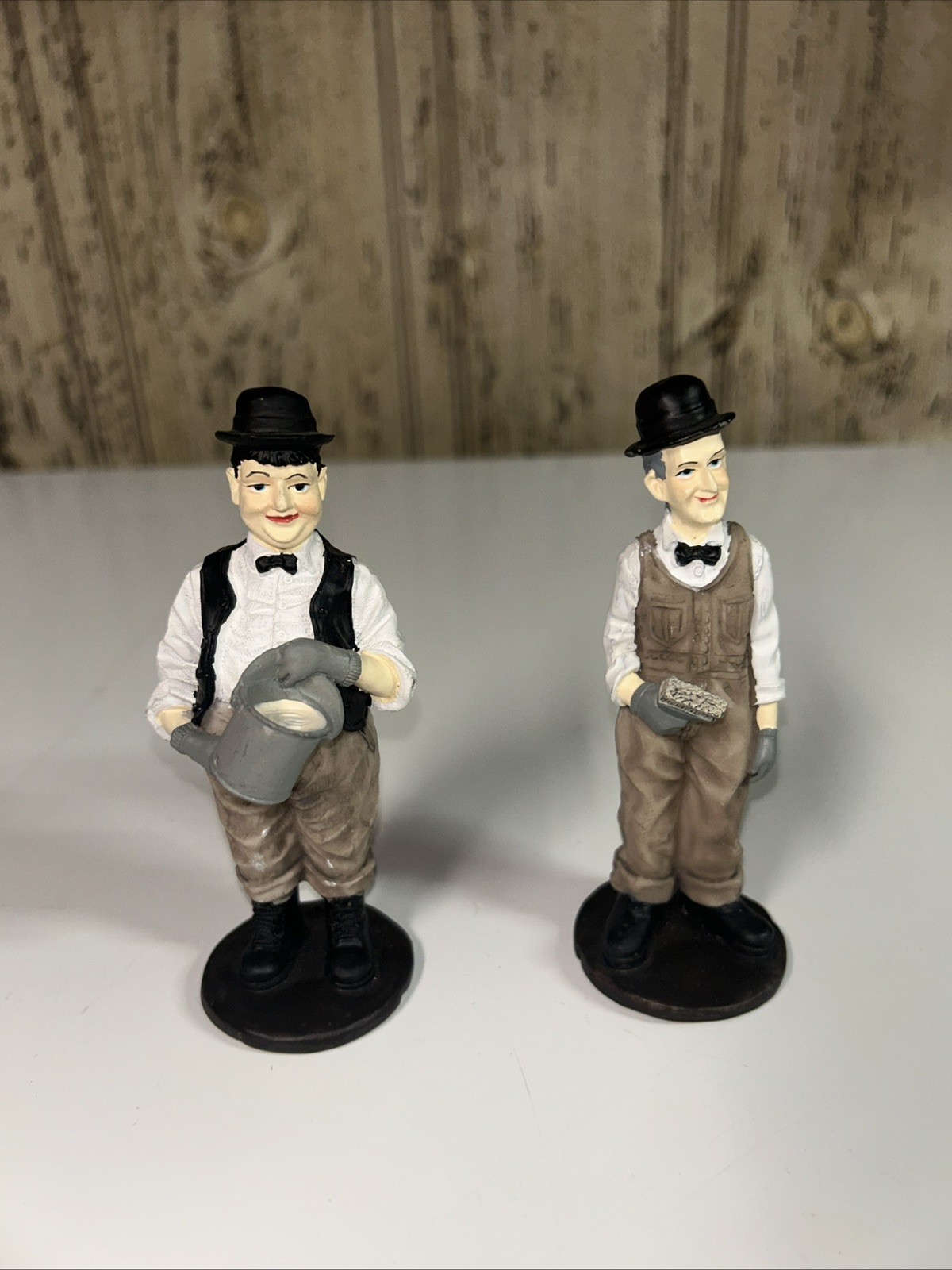 RARE Laurel and Hardy 5″ Tall “K” Collection Painter Figurines Vtg Collectibles