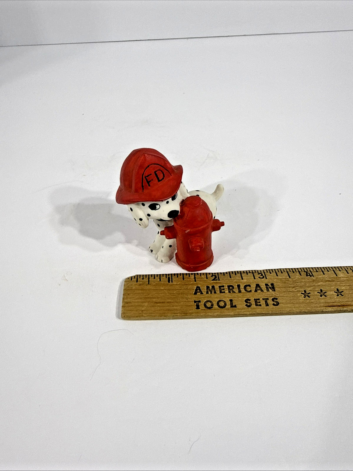 Dalmation Firefighter with Hydrant Figurine Collectible Decor