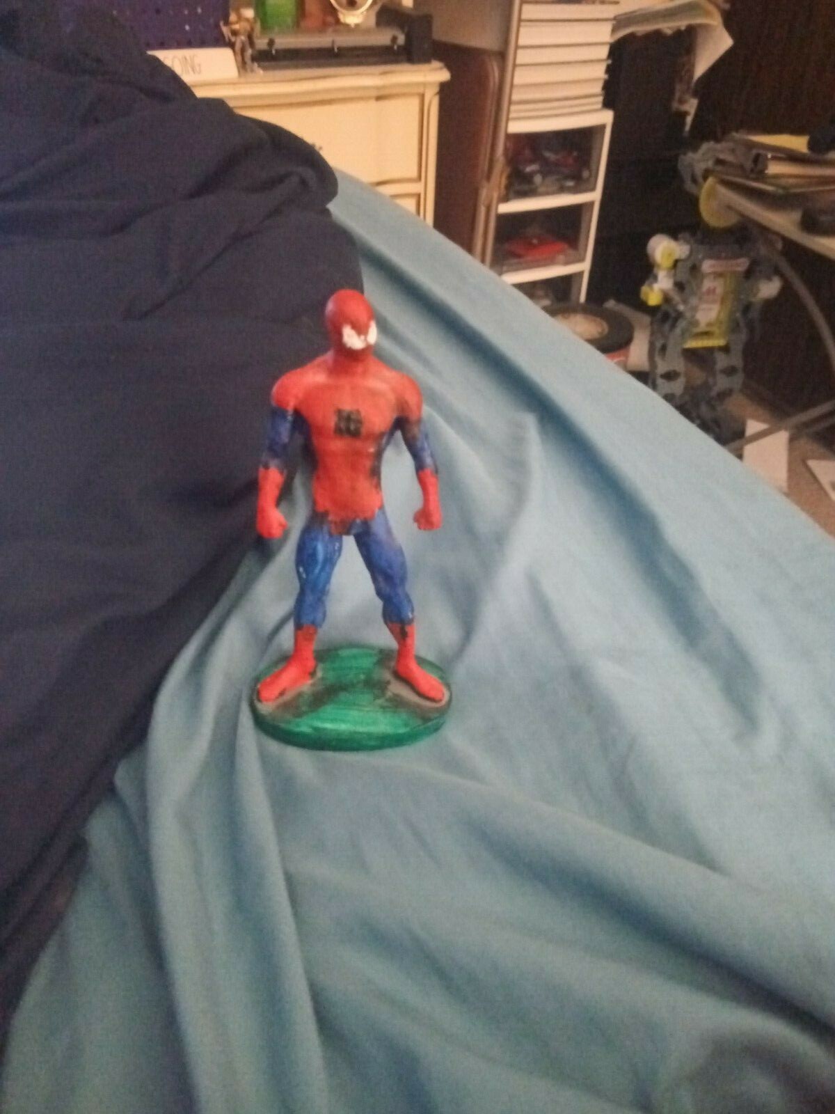 Hand painted and hand sculpted Spider-Man