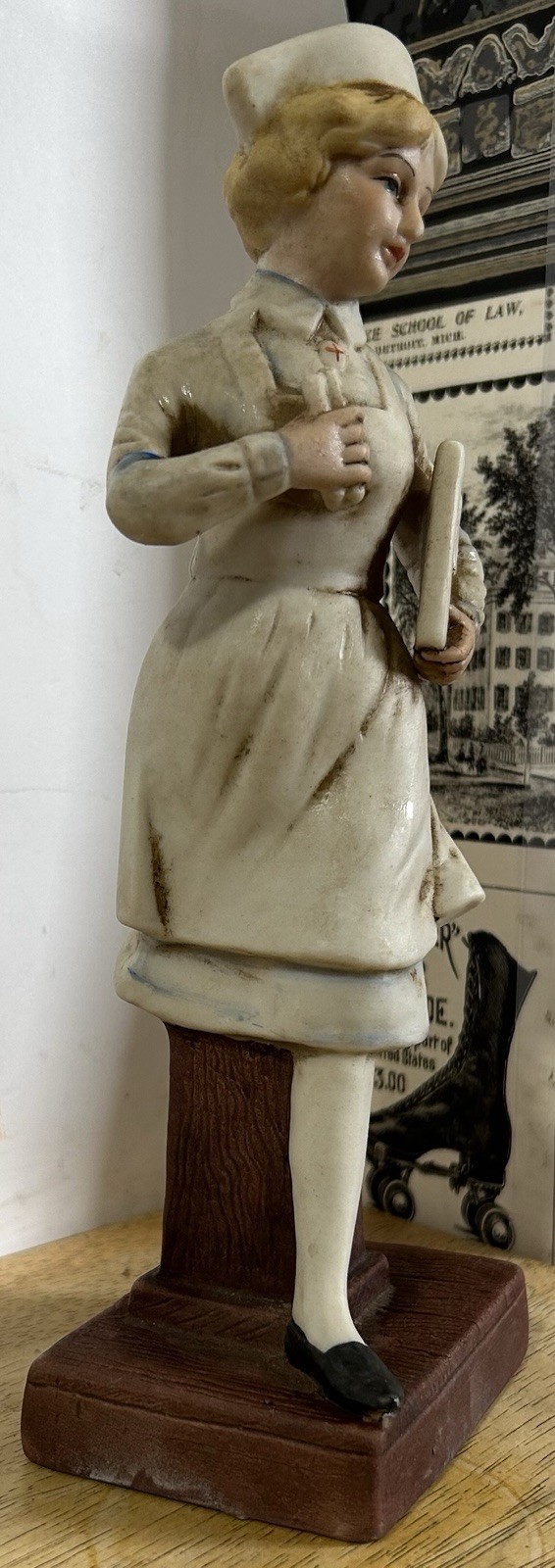 Vintage Nurse Bisque Figurine – Japan – 8 1/2 Inches Tall