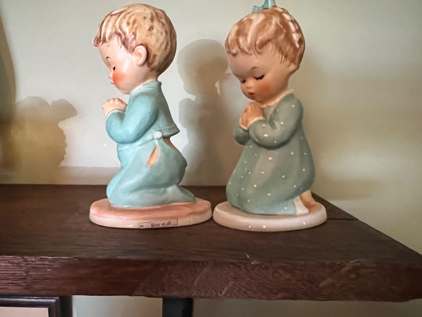 Vintage Goebel Hummel Praying Boy & Girl “Bless Us All” Figurine Germany 5.5in