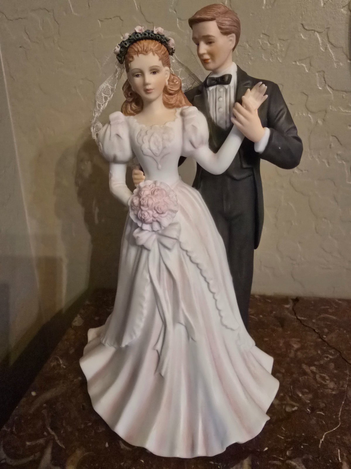 RARE 1992 Musical Bride Groom Figurine San Francisco Music Box Wedding Anniversa