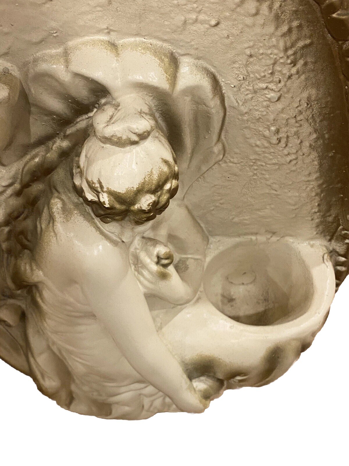 Renaissance Style 3 D White Plaques – a Pair