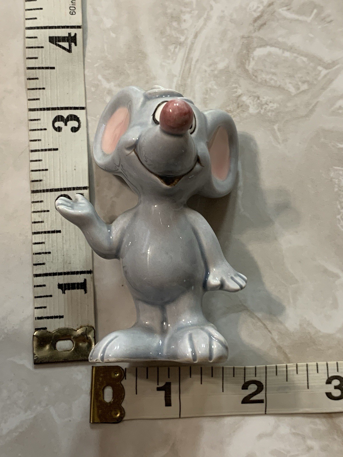 Vintage Papel mouse porcelain cartoon collectible figurine grey California Japan