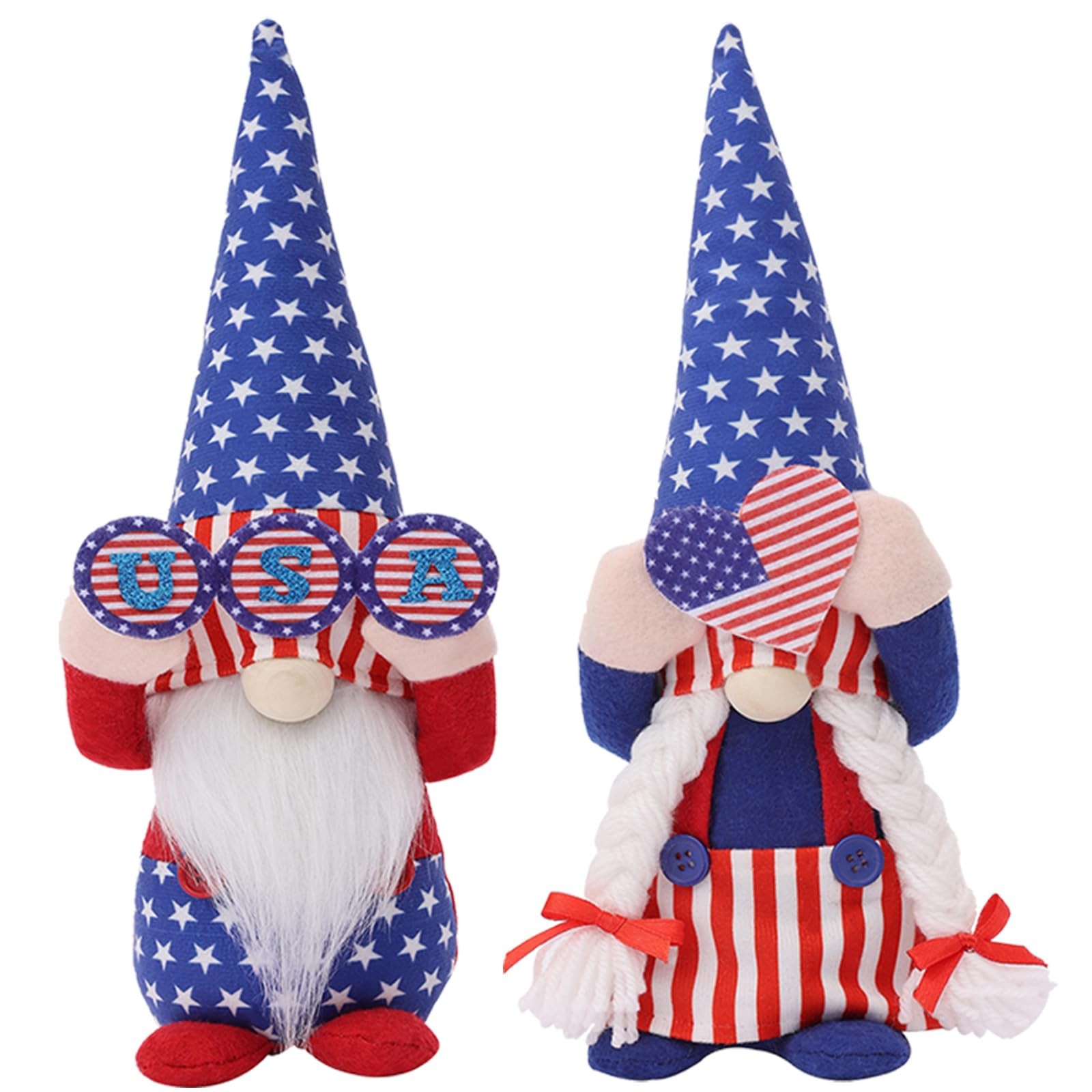 VAIZIQ 4th of July Gnomes Decorations,2 Pcs 250th Anniversary Patriotic USA G…