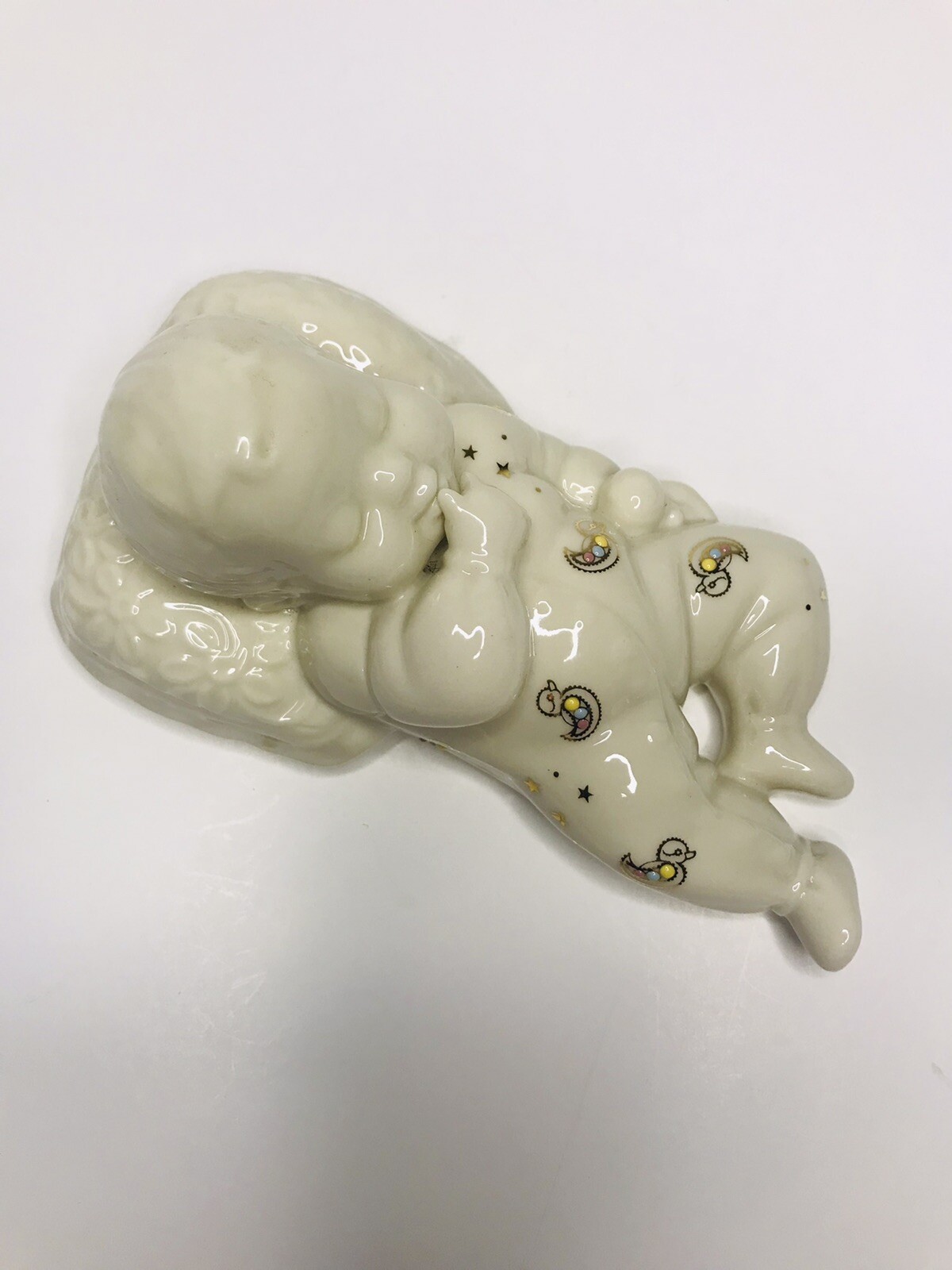 Lenox Figurine Hush Little Baby Sleeping Baby China Jewels Collection 6” X 3”