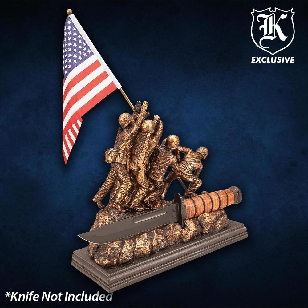 K Exclusive Raising The Flag at Iwo Jima Sculpture | Dimensions 11” x 5” x 17″