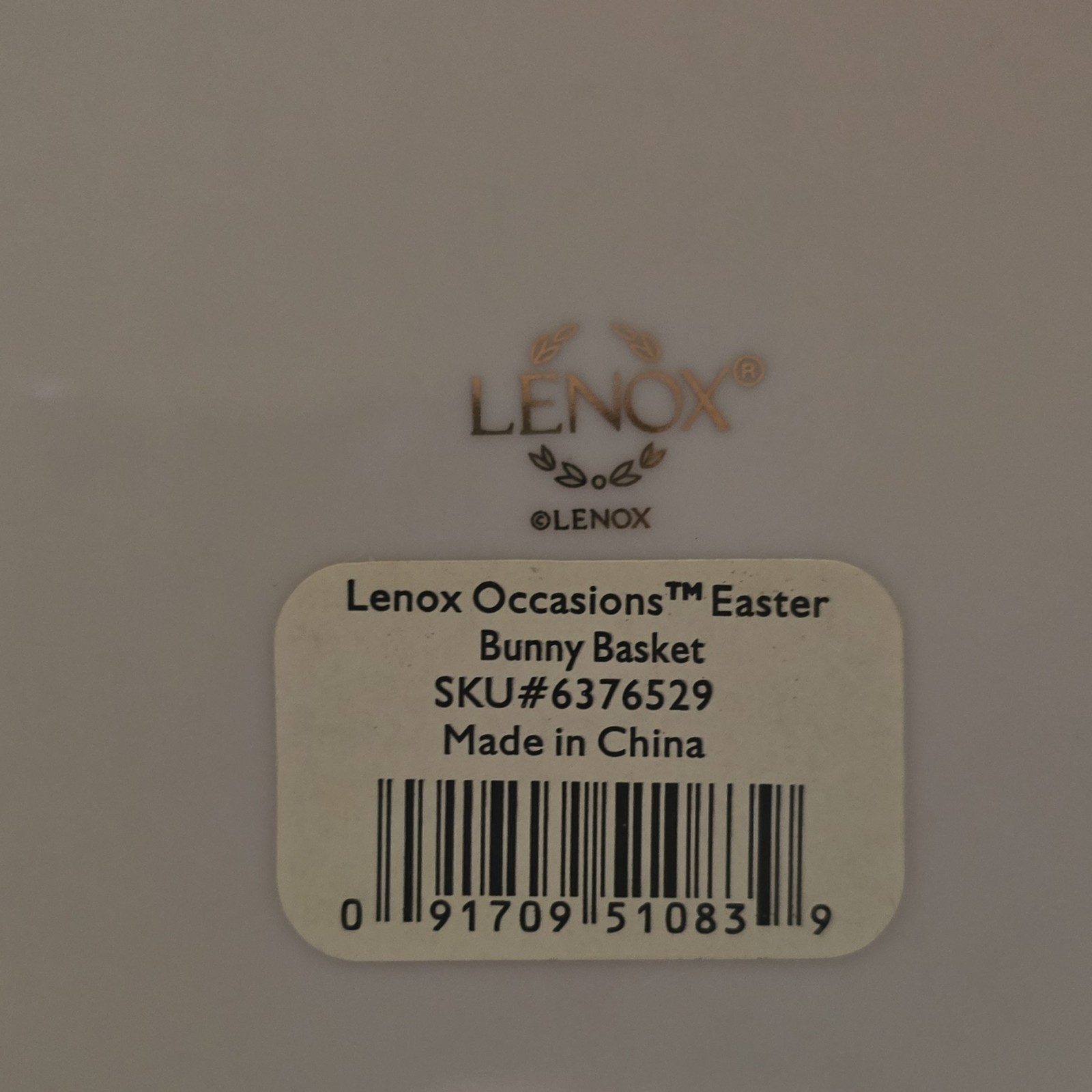 LENOX Easter Bunny Basket