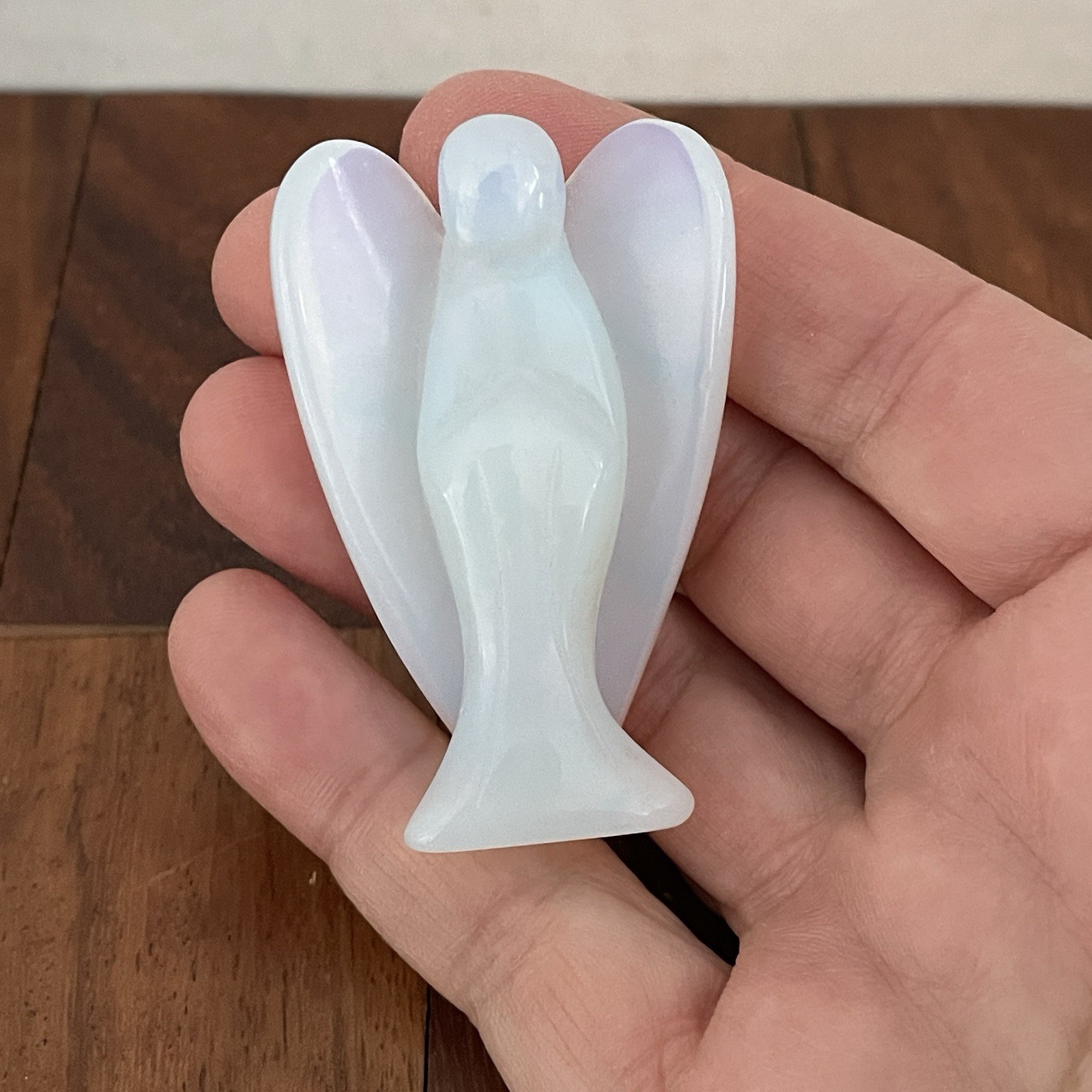 Artistone Guardian Angel Healing Opalite Gemstone Figurine 2″ Hope Calm Healing
