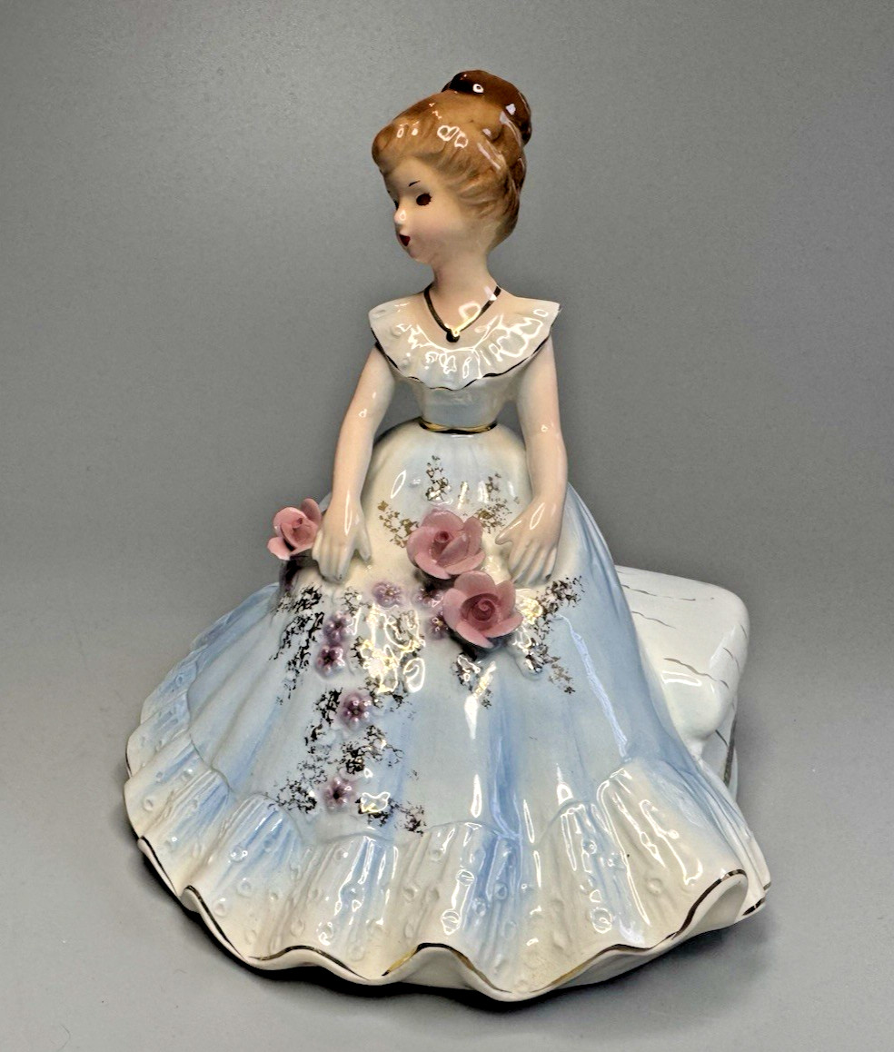 Josef Originals LADIES Of SONG Portraits Series Figurine Sitting Roses w/Sticker