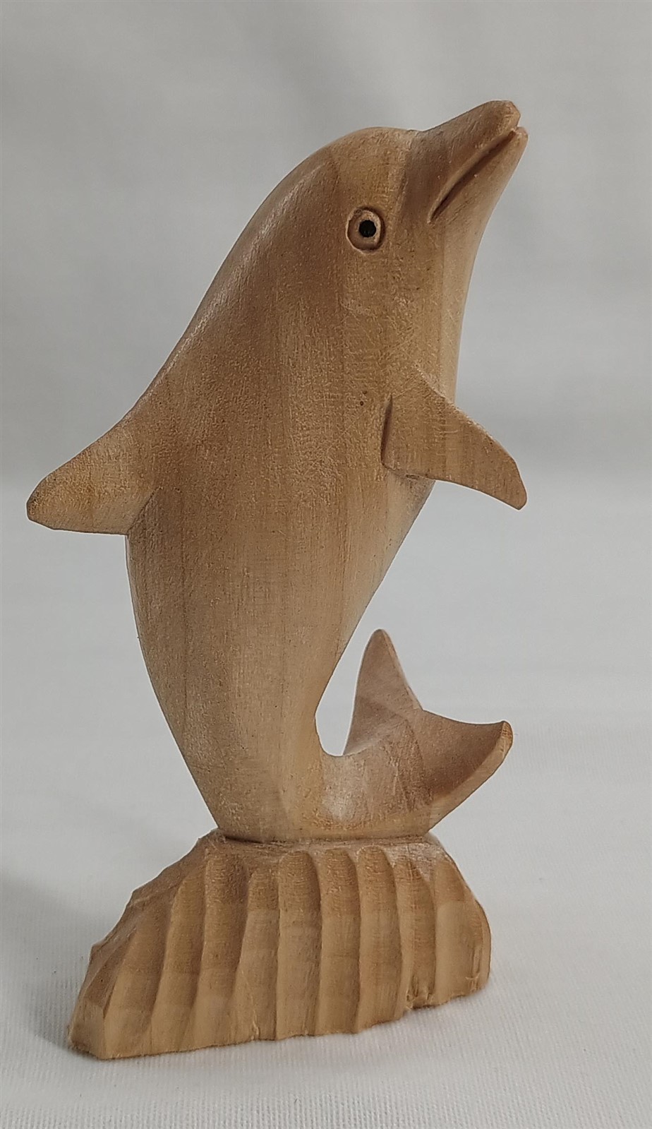 Vintage Carved Wooden Dolphin Figurine Wood Carving