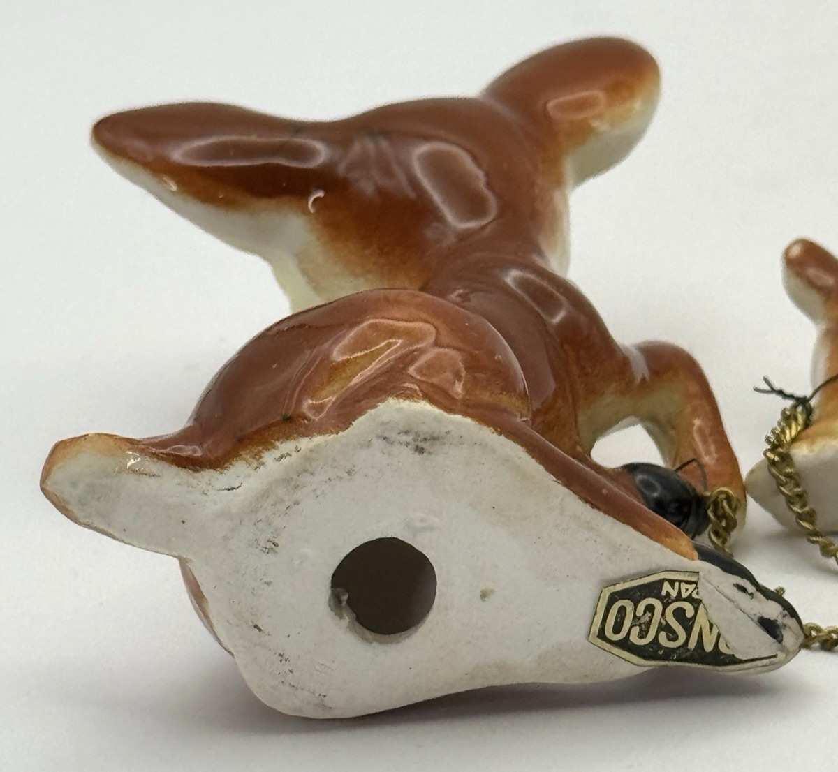 Sonsco Miniature DOE Deer & 6 FAWNS Figurines Japan Anthropomorphic – 2 Damage