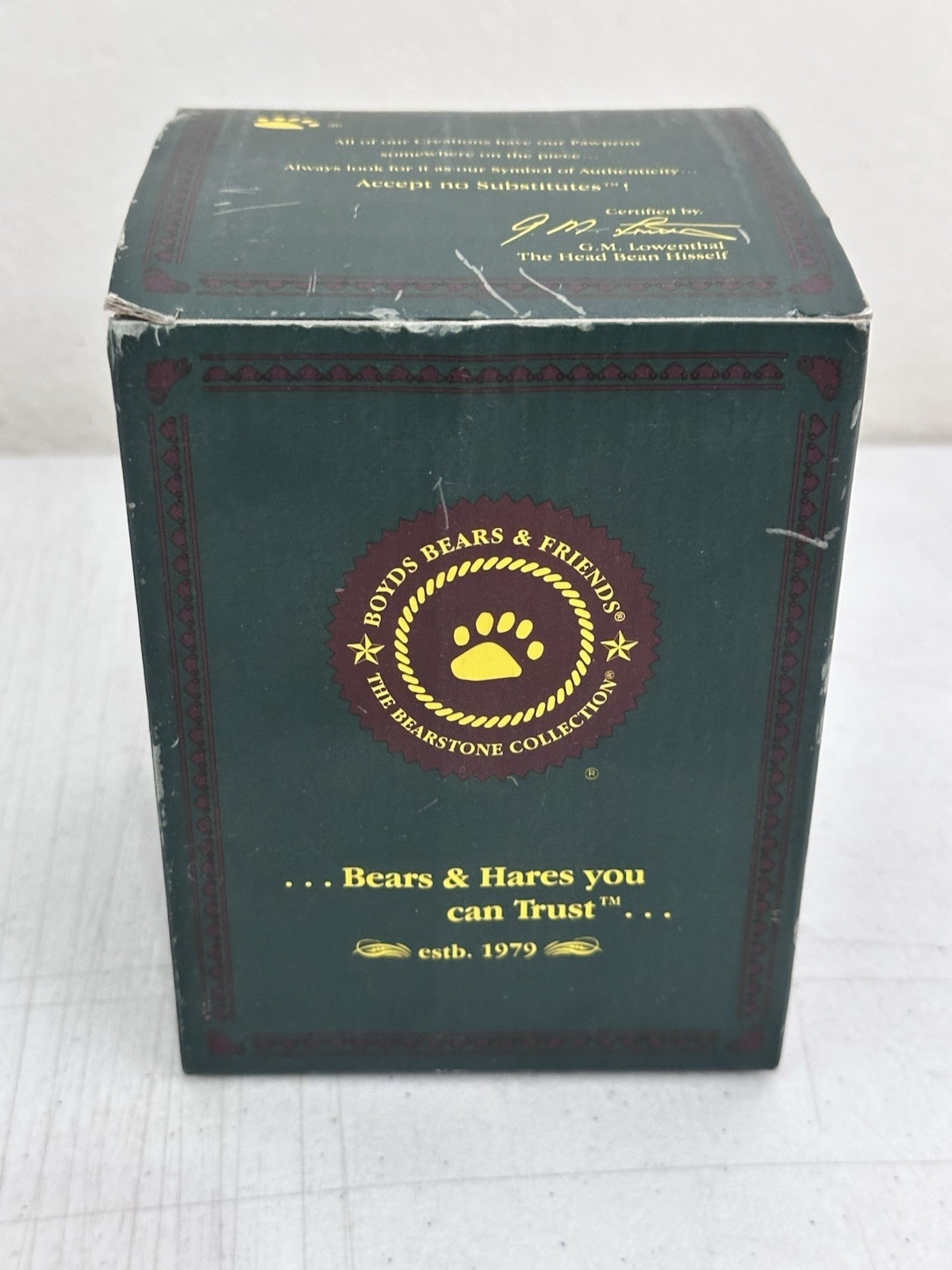 Boyds Bears Bearstone Scrooge McBear Change of Heart 2001 Christmas Figurine Box