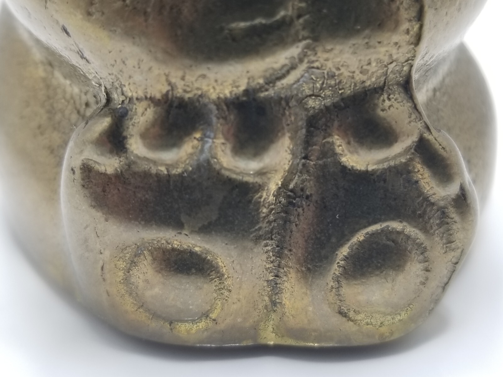 Vintage Brass Panda Bear Garanted Massiv Messing Lacared Figurine Paperweight 3″