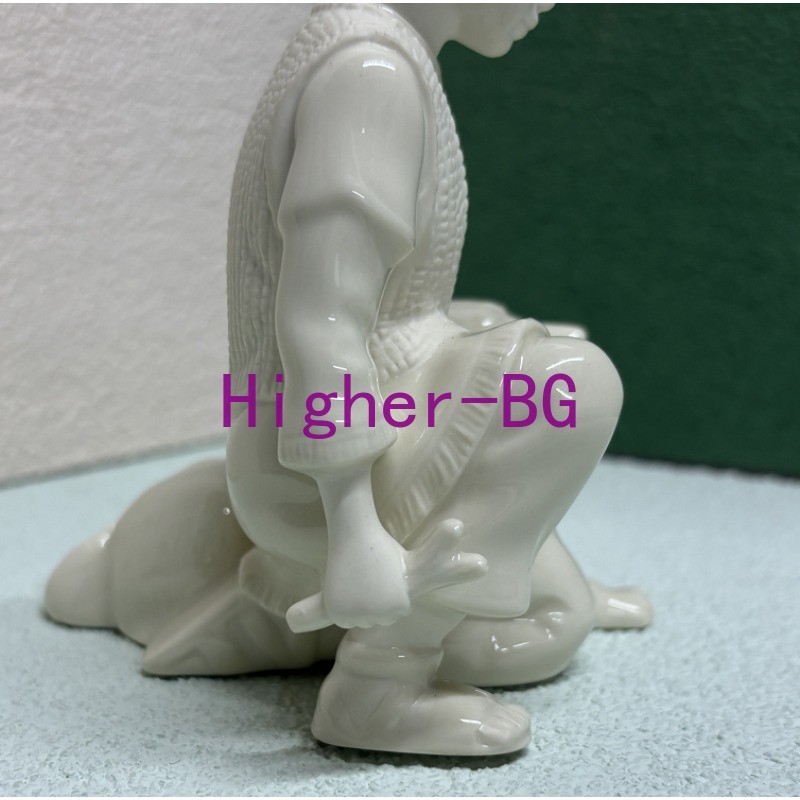 1pcs Lenox First Blessing Nativity Shepherd Boy with Dog 4.5inch DIY Ceramic