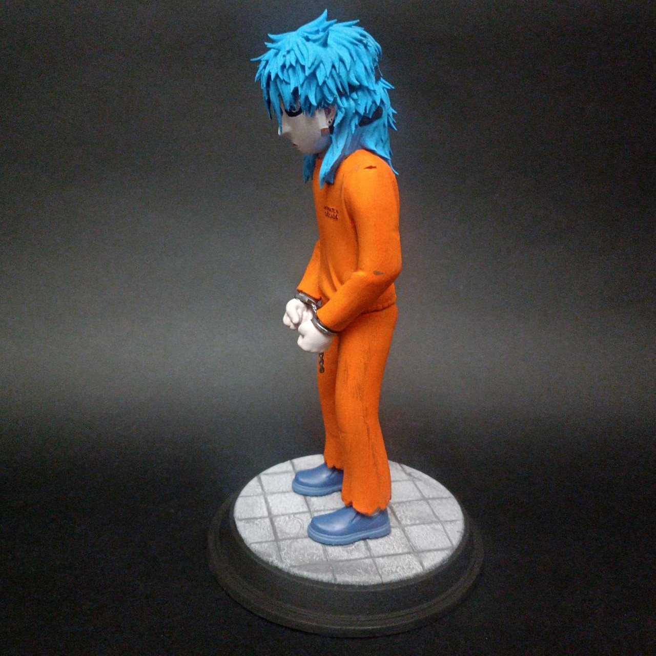 Sally Face Sal Fisher Prison Figurine 22cm Hand Painted Resin Statue