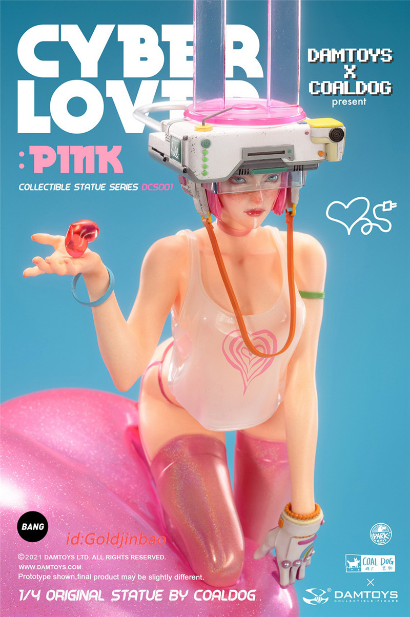 DAMTOYS COALDOG CyberLover Pink 1/4 Model In Stock Painted Resin ABS H41cm