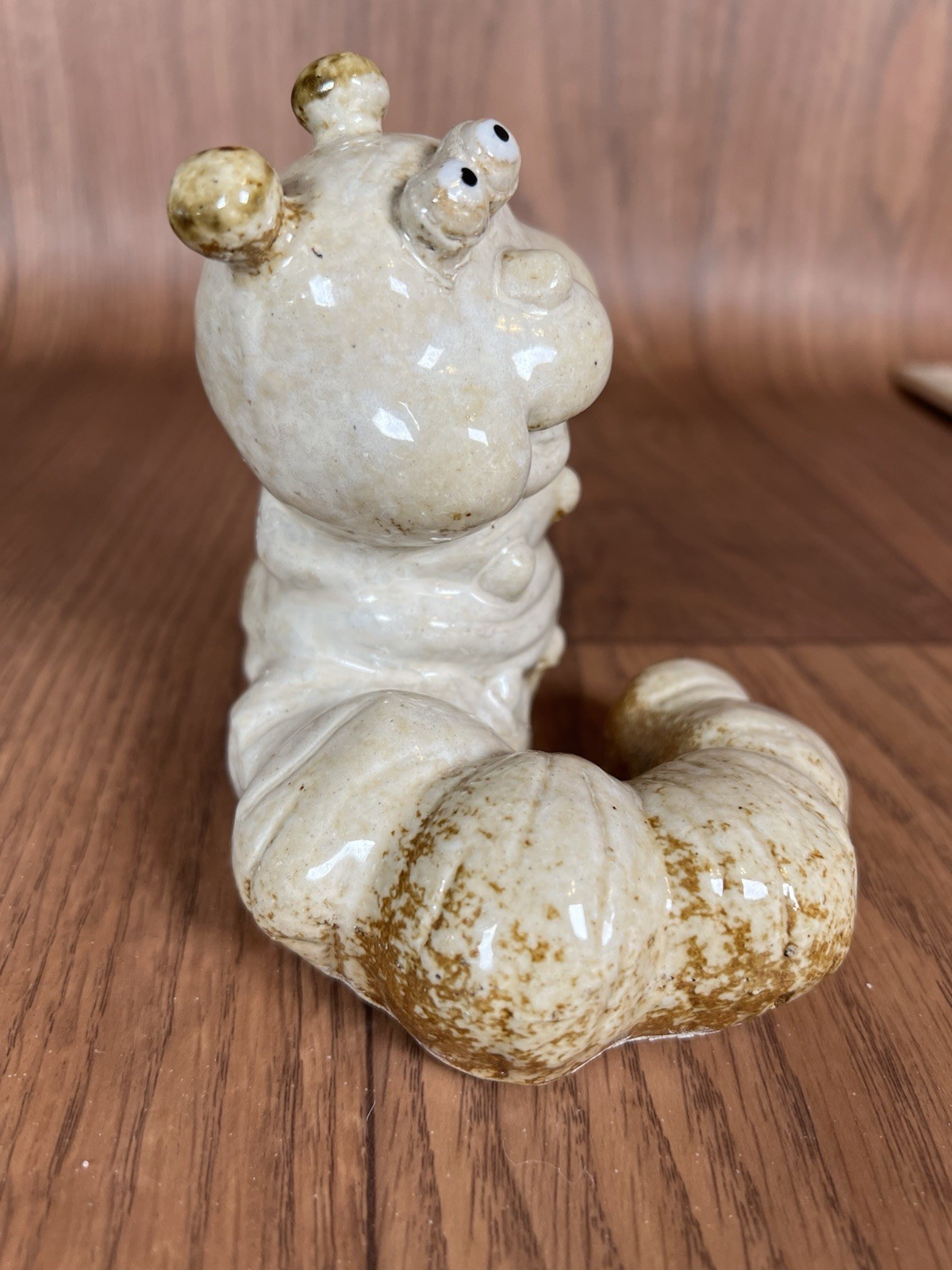 Vintage Speckled Ceramic Caterpillar Inchworm Bug Insect – Garden Decor- Cute