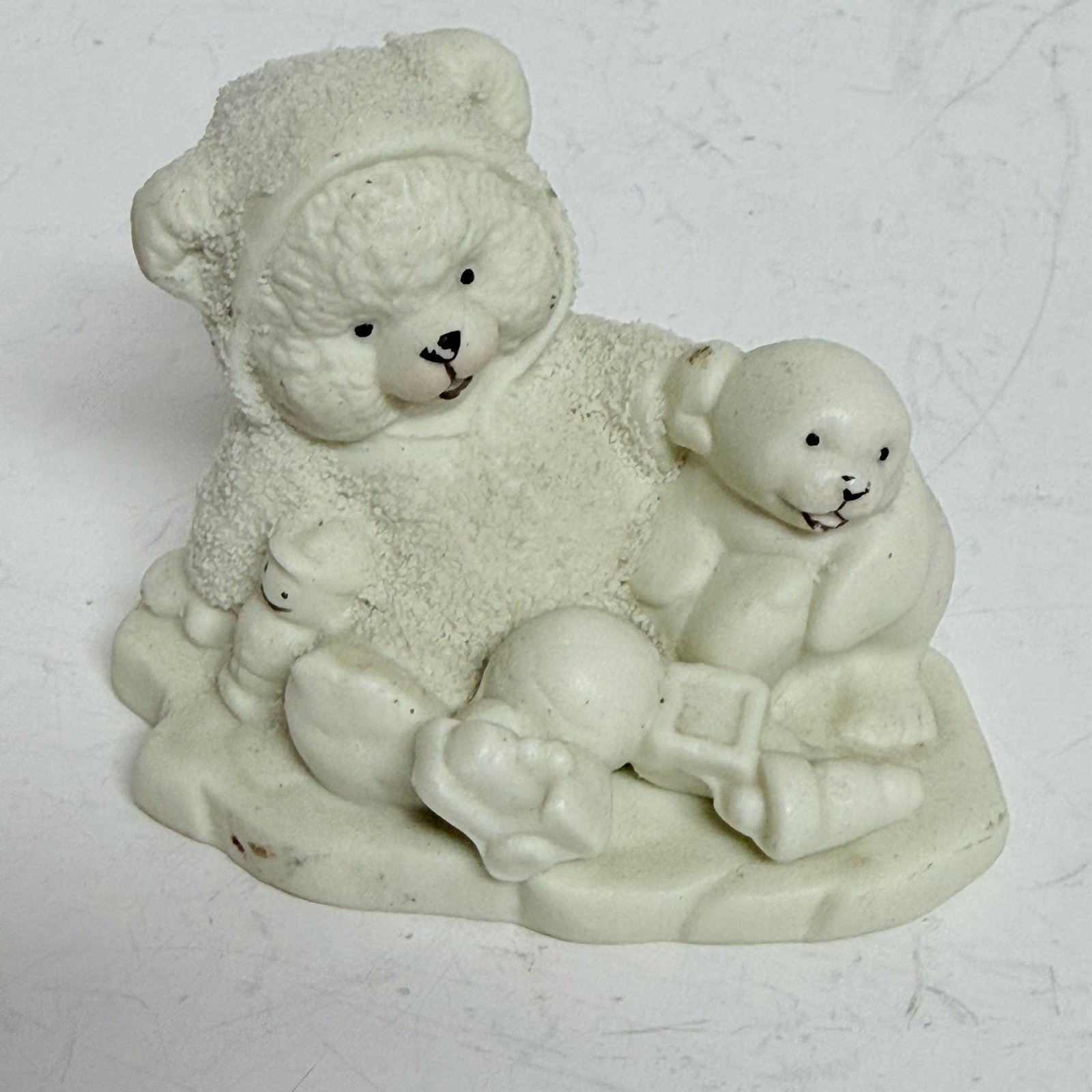 Snowbabies Polar Bear and Seal Figurine Bisque Porcelain Winter Decor