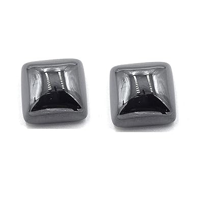 24 Carat Natural Hematite Square Gemstones | Set of 2