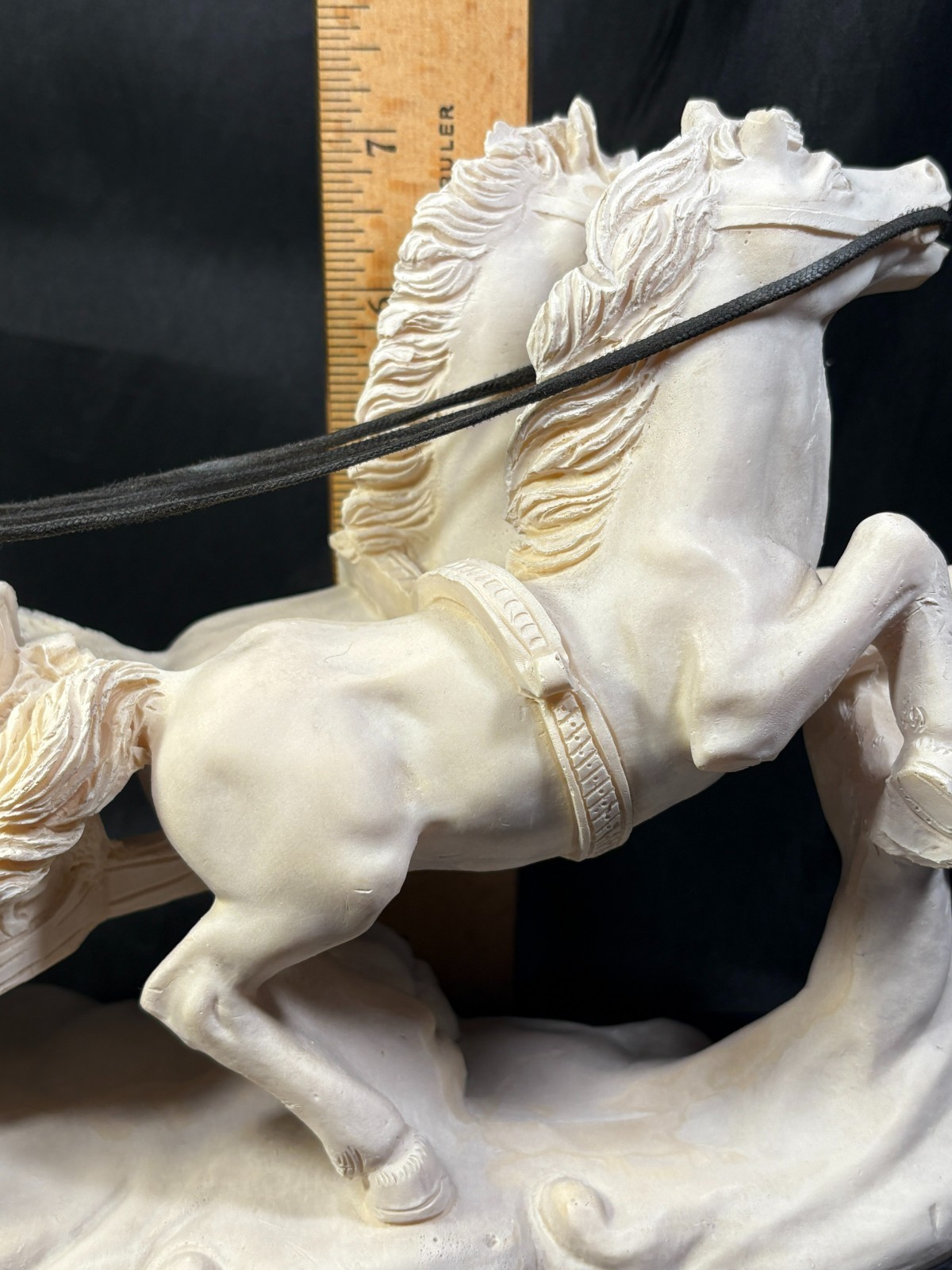Roman Chariot Racer in Bonded Marble on Black Marble Base – I. Giusti