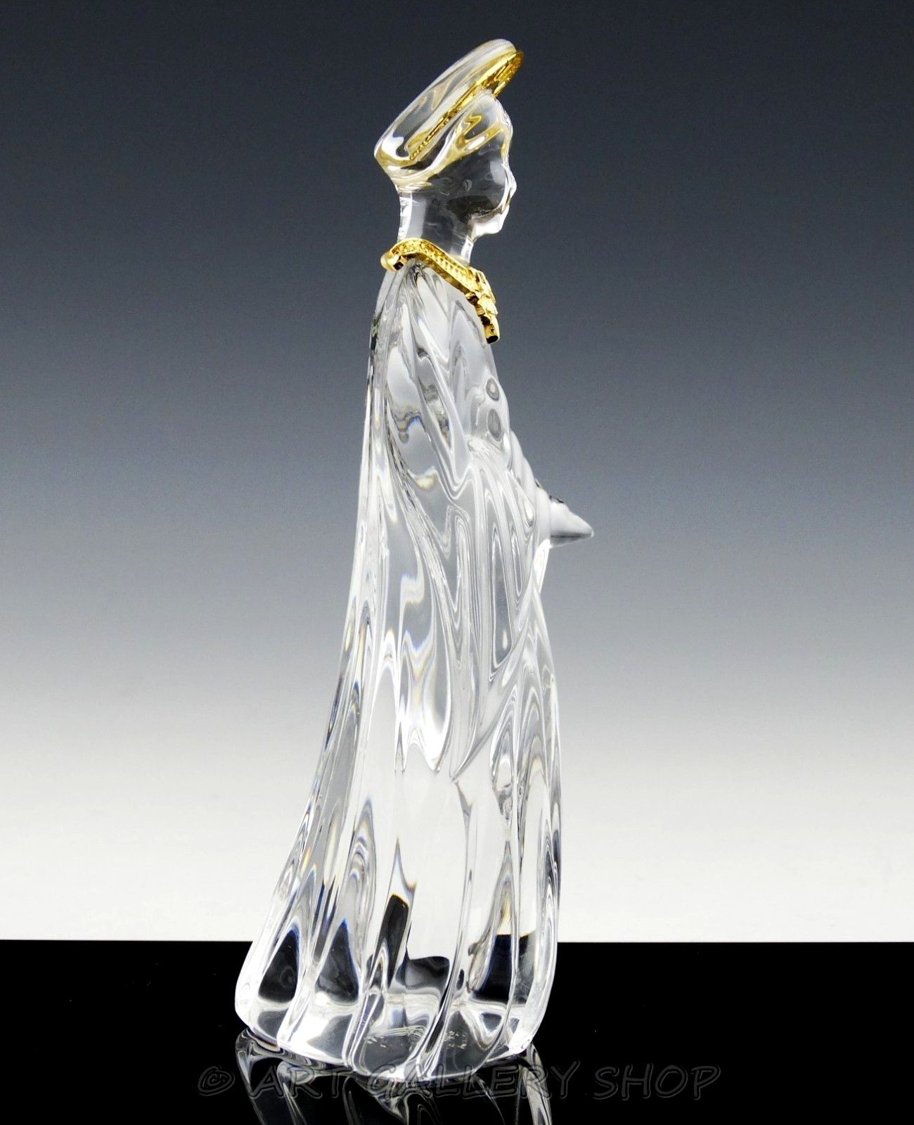 Gorham Germany Crystal CHRISTMAS NATIVITY WITH GOLD HOLY FAMILY MARY ONLY