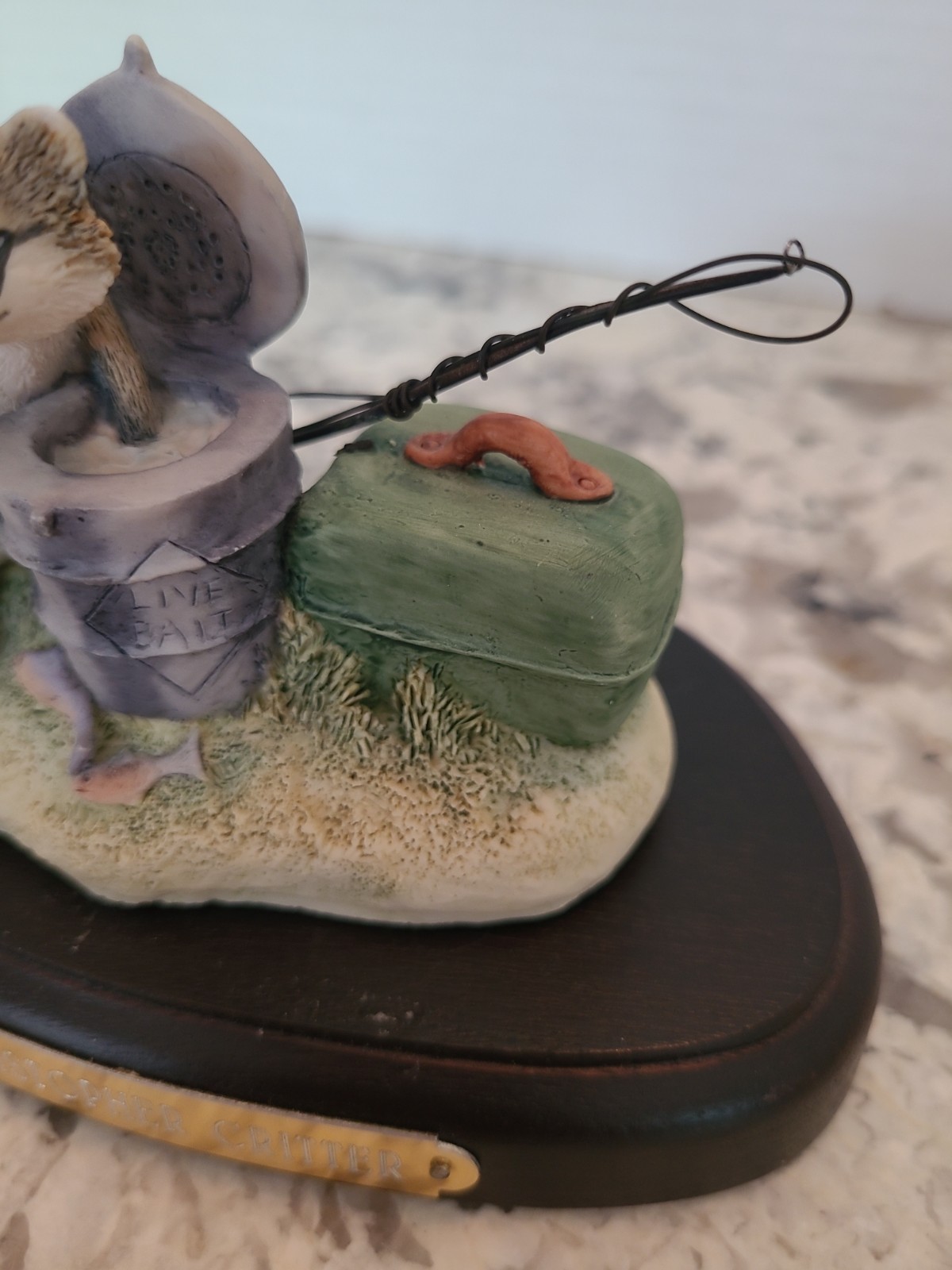 Lowell Davis COON CAPERS Figurine Racoon Stealing Fish Schmid BFA Scotland