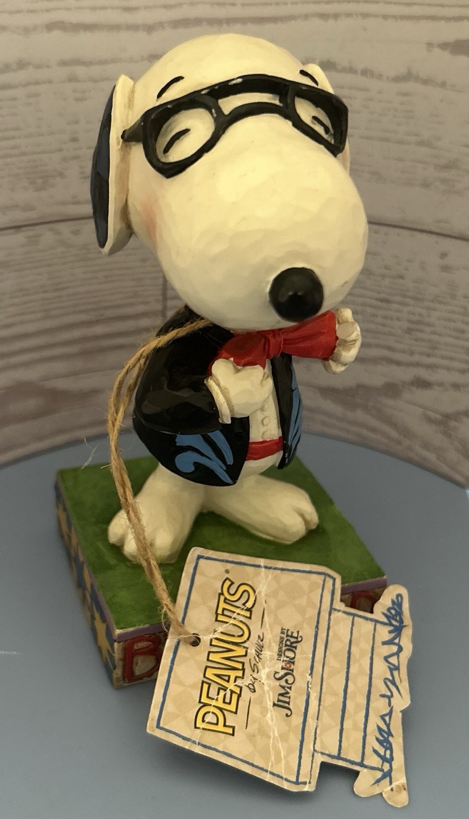 Jim Shore Peanuts Snoopy Father’s Day Figurine “Best Dad”figurine 2014 Enesco
