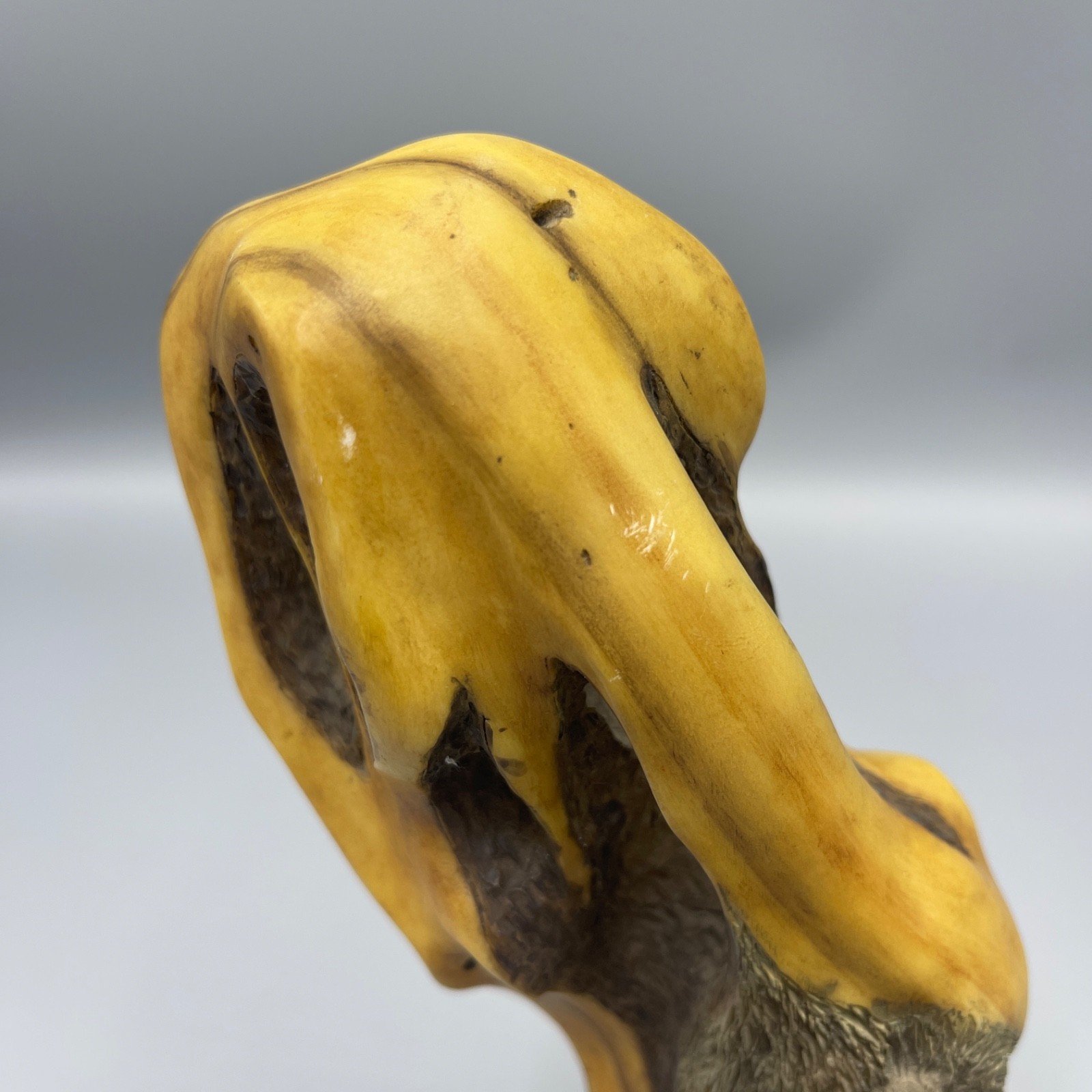 Desiree Hajny 8.75″ Wolf Wood/Resin Sculpture Signed and Dated 2000