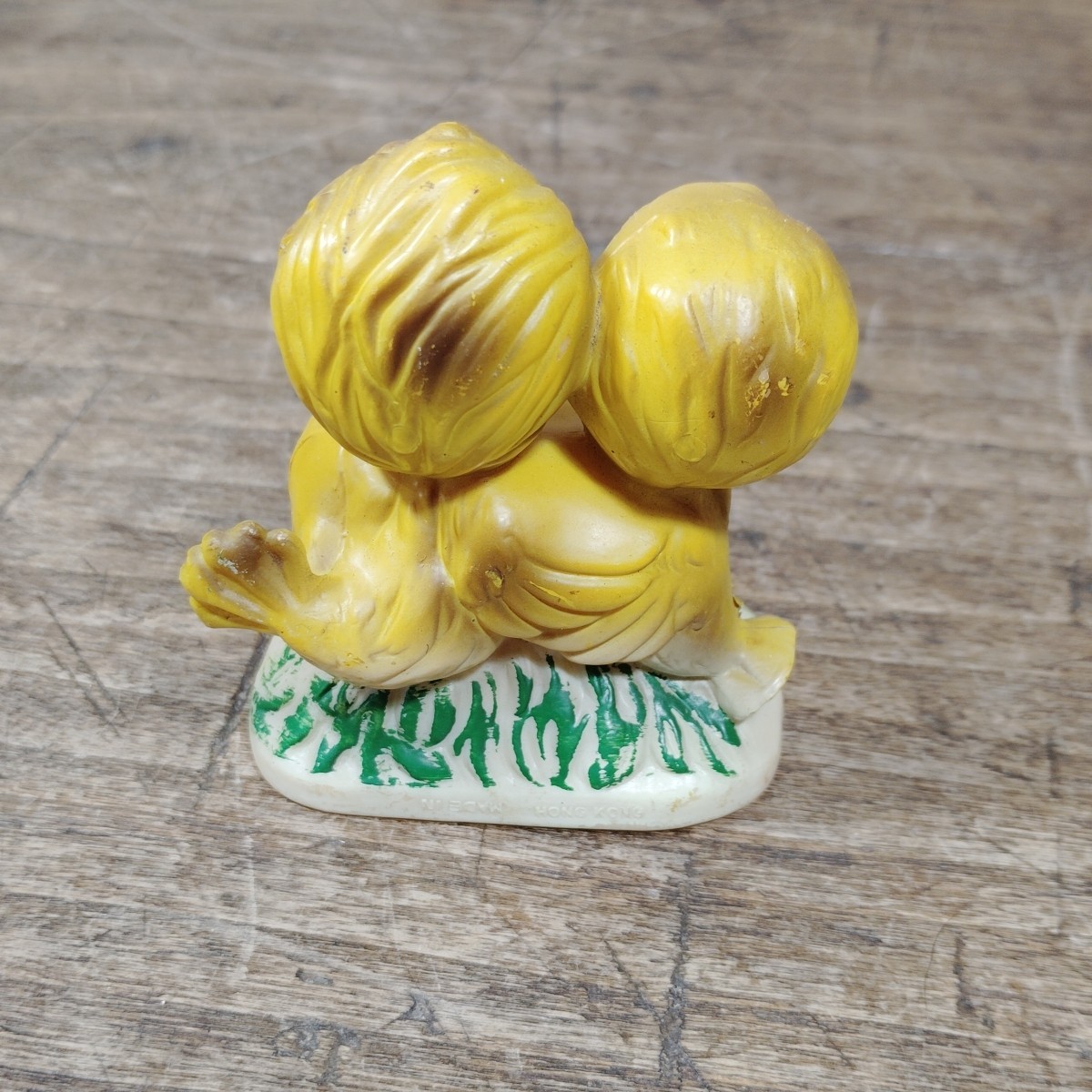 VTG Bisque Porcelain Anthropomorphic Birds Love Is All There Is Chicks Figurine
