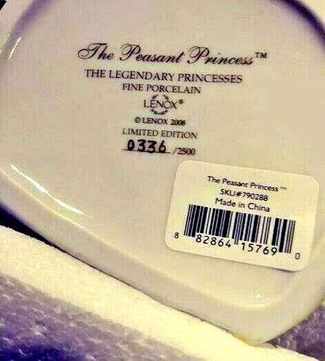 LENOX Legendary PEASANT PRINCESS Figurine — NEW in BOX with COA