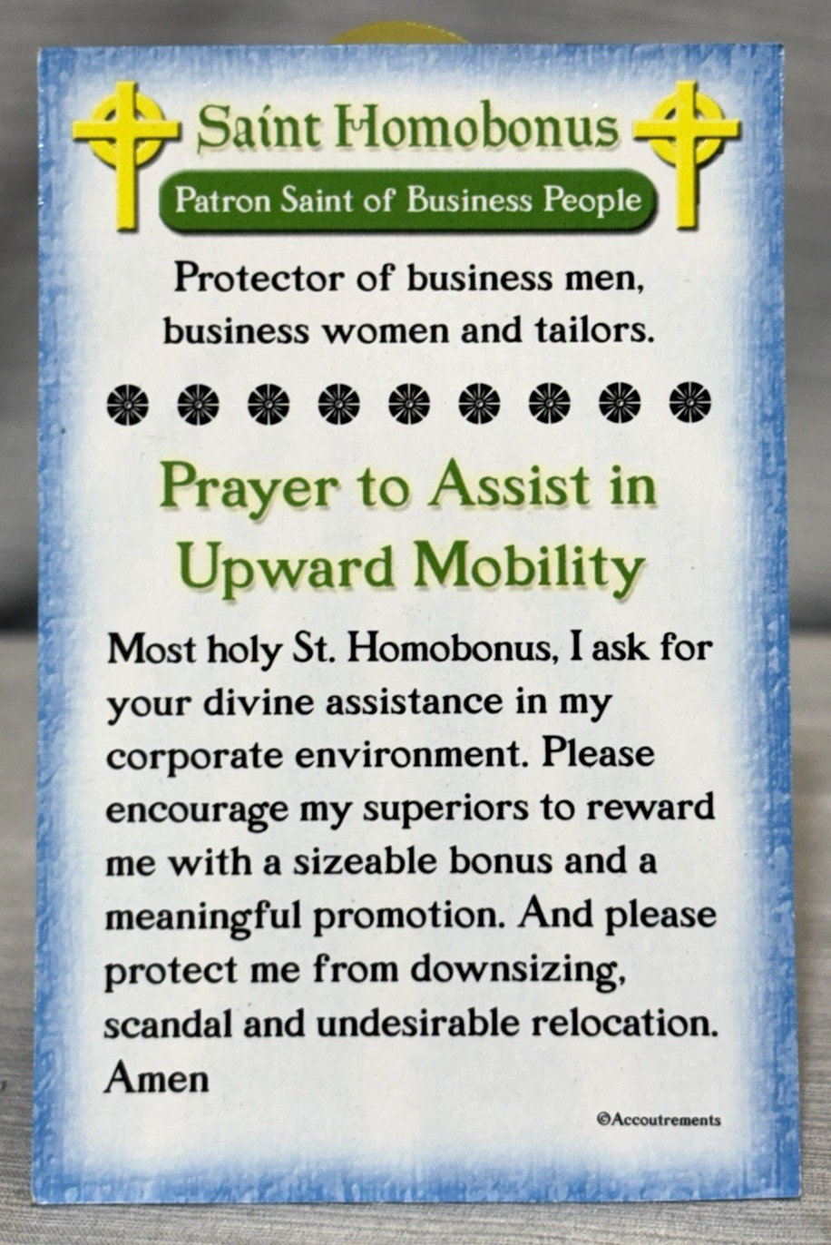 Saint Homobonus Figurine Patron Saint of Business People RARE