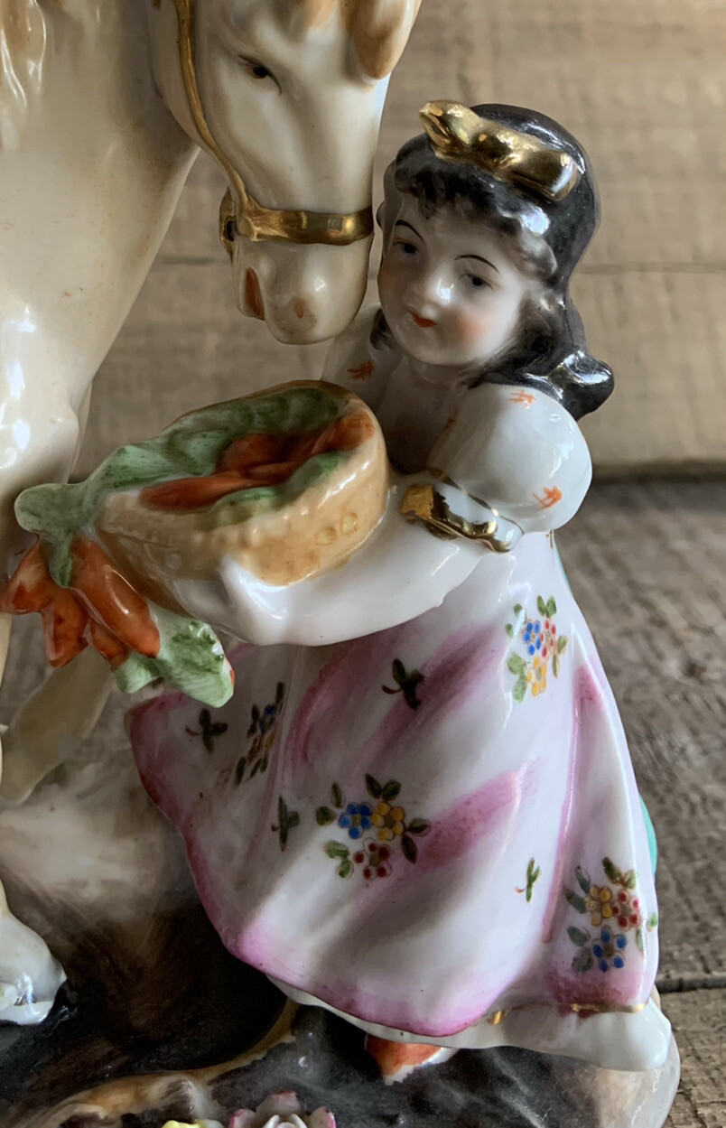 RARE Vintage UCAGCO Horse With 2 Vase Saddle Figurine Hand Painted Japan