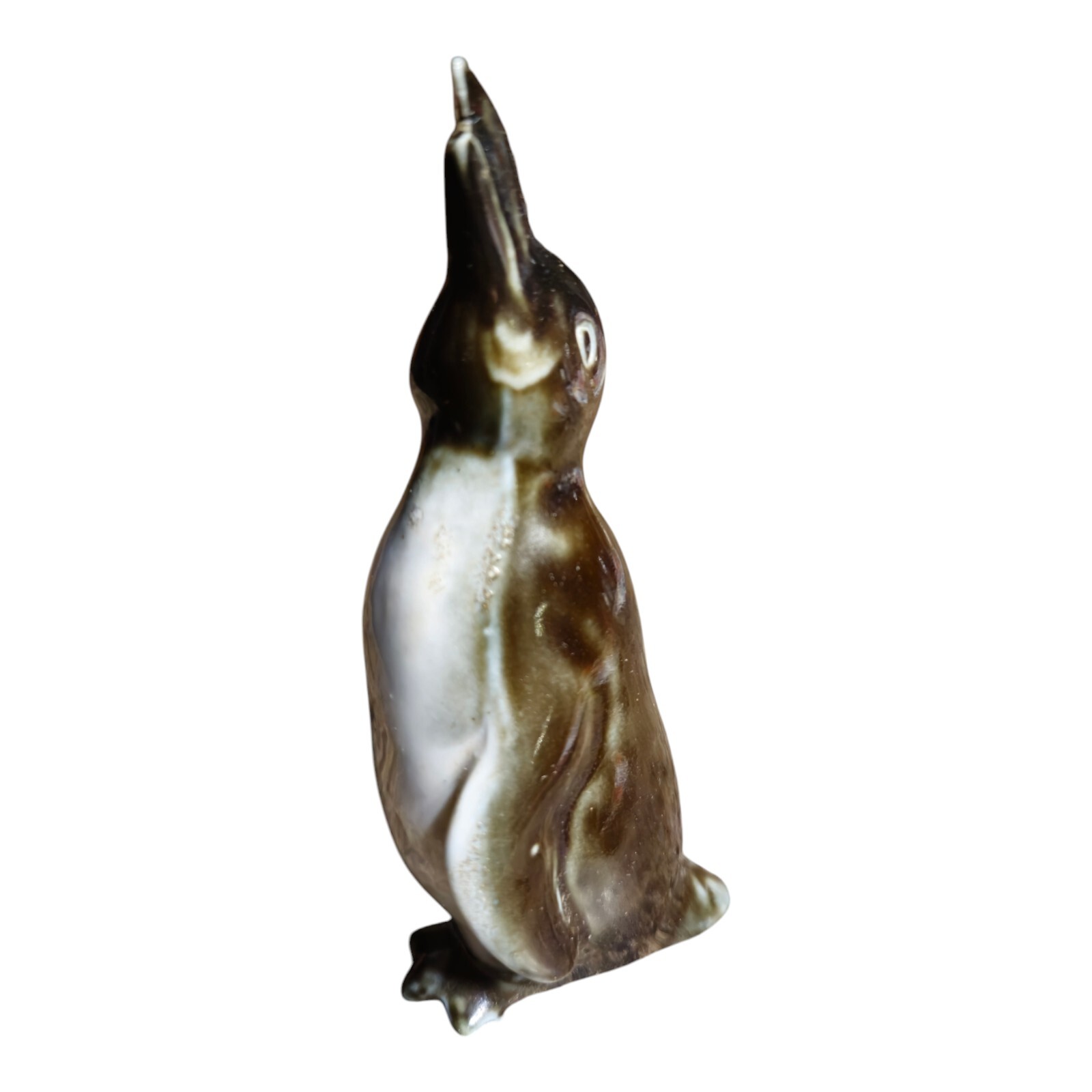 Vintage Porcelain Penquin Figurine 4.25″x2″ Realistic Winter Decor