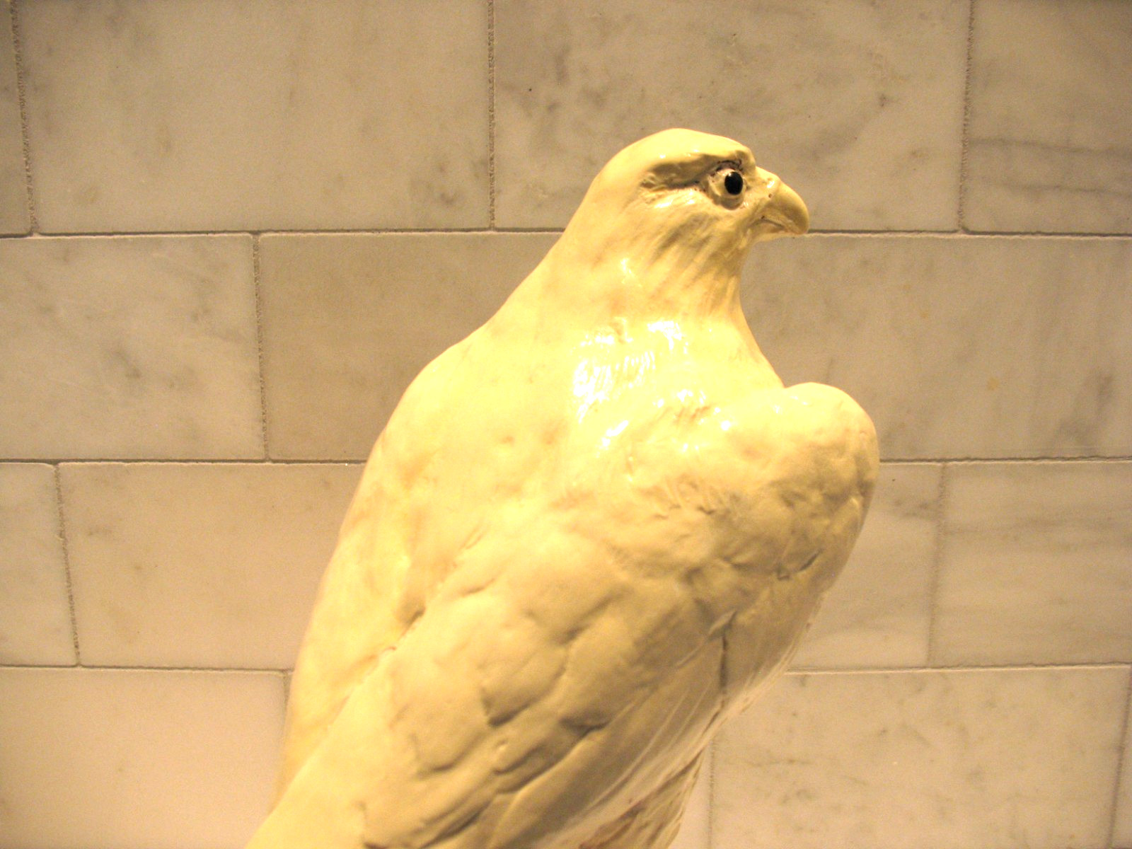 Peregrine Falcon Statue, 1982 by E. Sim, 11 inches tall.