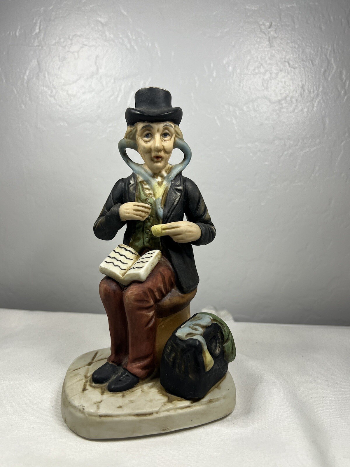 Old Man Doctor Figurine Fine Porcelain Bisque Hand Painted Vintage And Rare