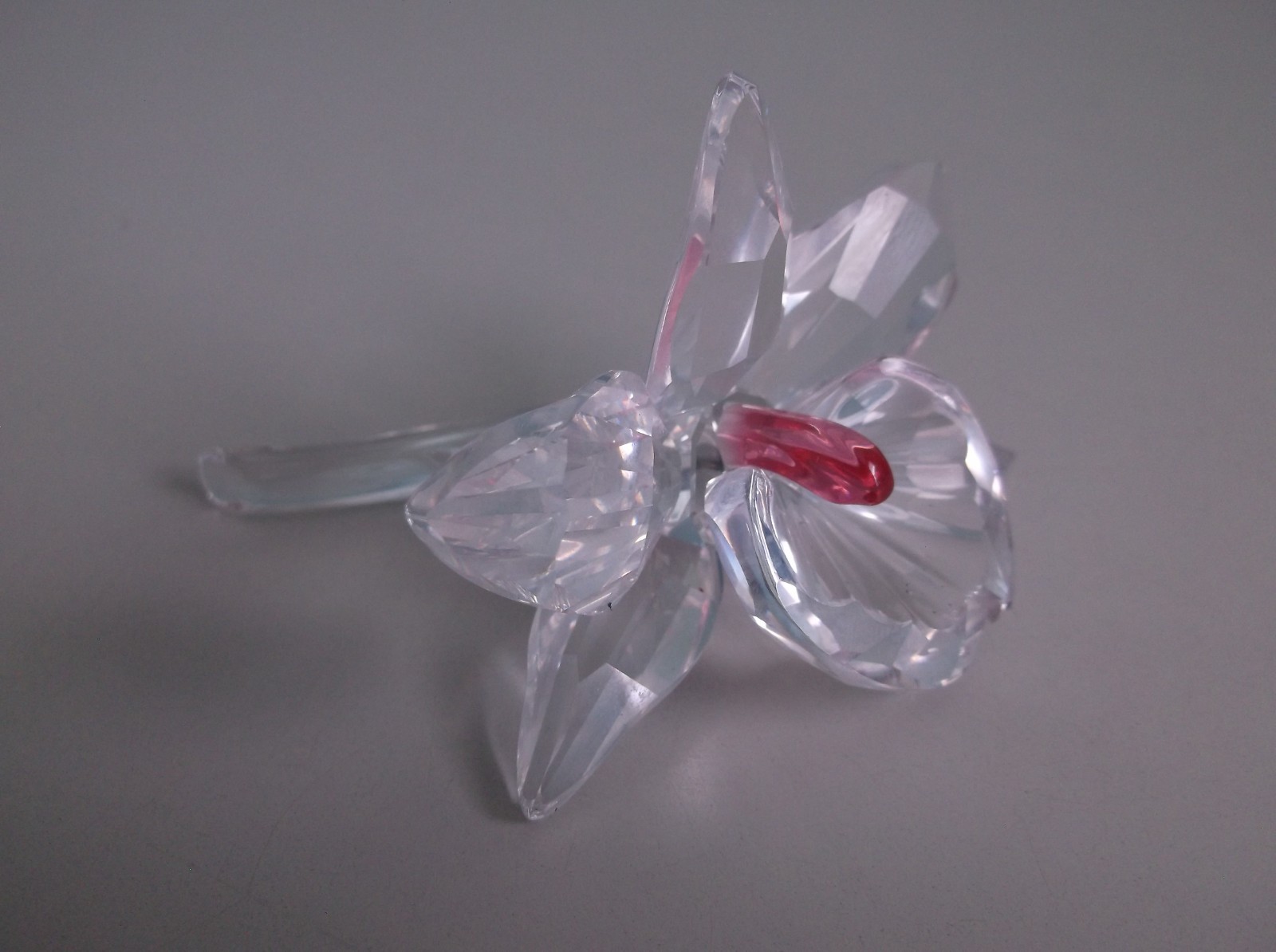 Swarovski Crystal PINK ORCHID Flower Figurine 3″ Long 7478