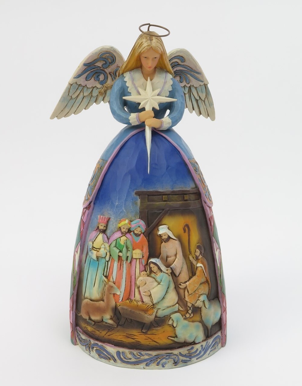 Jim Shore Heartwood Creek Angel Nativity Scene “A Star Shall Guide Us” 10.25″t