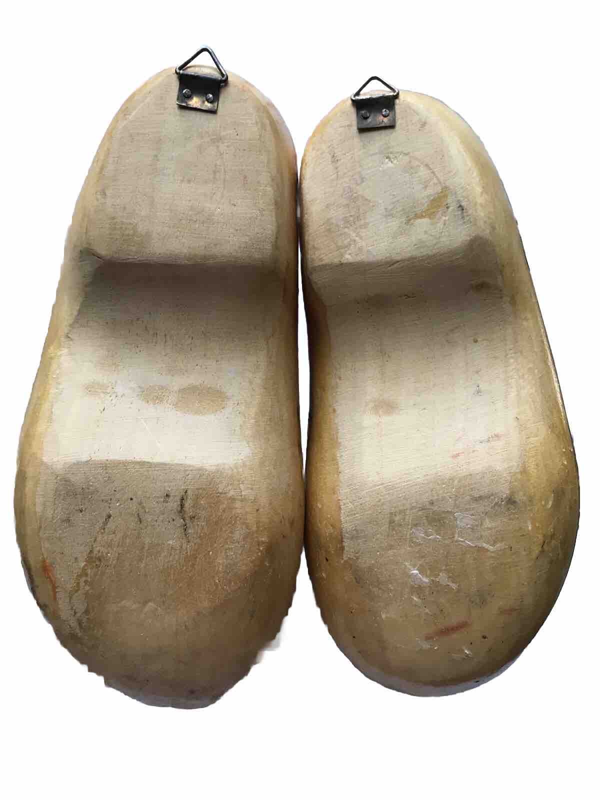 Pair Hand Painted Dutch Holland Wooden Clogs Shoes Souvenir Child Size Man+Woman