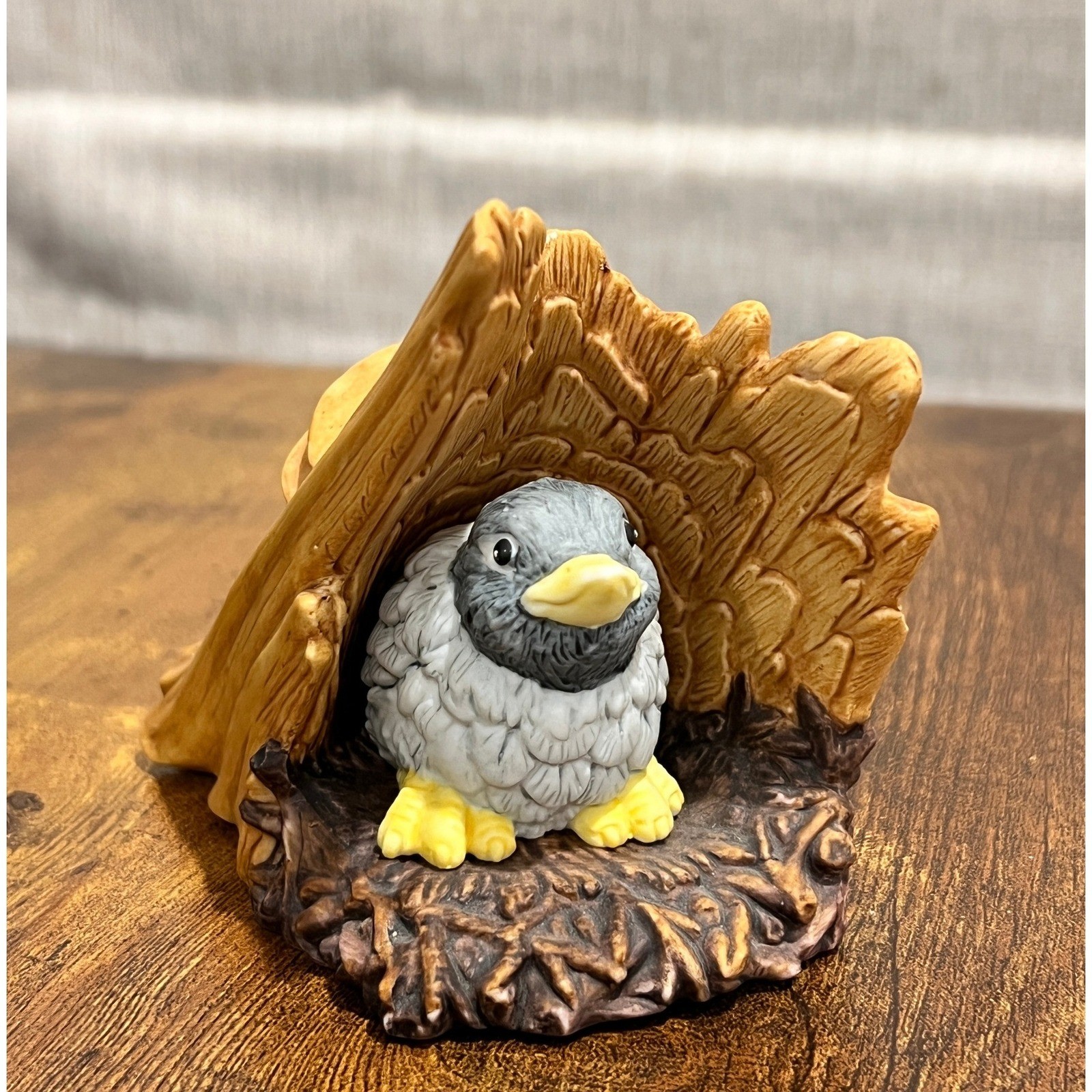 Franklin Porcelain Woodland Surprises Bluebird Figurine Jacqueline B Smith Vtg